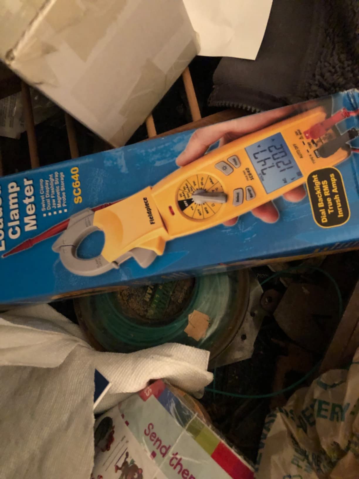 Fieldpiece - SC640 Swivel Clamp Meter with Dual Display, Inrush Current, LED Jaw Flashlight and Backlit Display - HVAC Tools customer photo 1