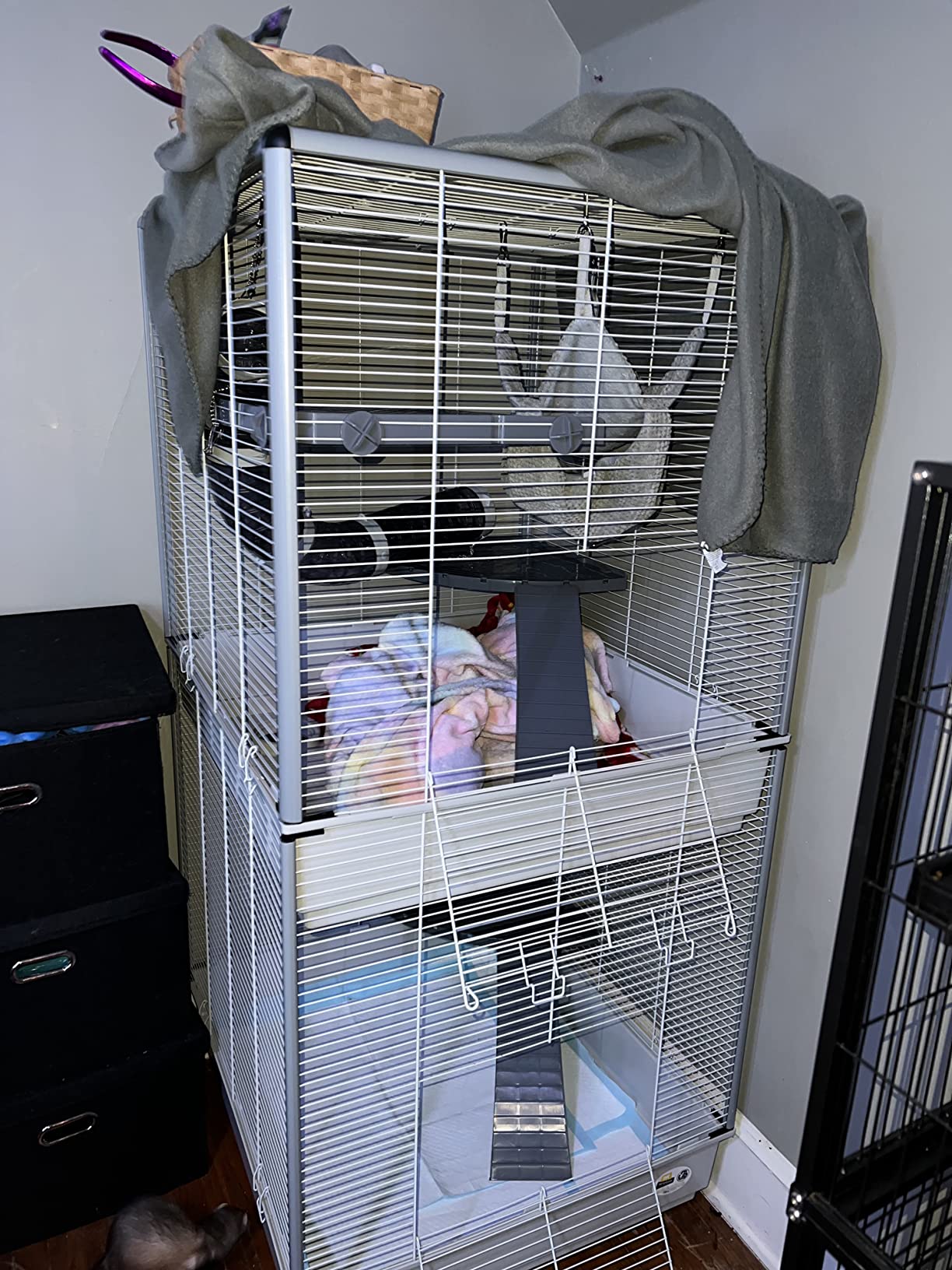 Ferplast Ferret Tower Two-Story Ferret Cage | XXL| Ferret Cage Measures 29.5L x 31.5W x 63.4H - Inches customer photo 2