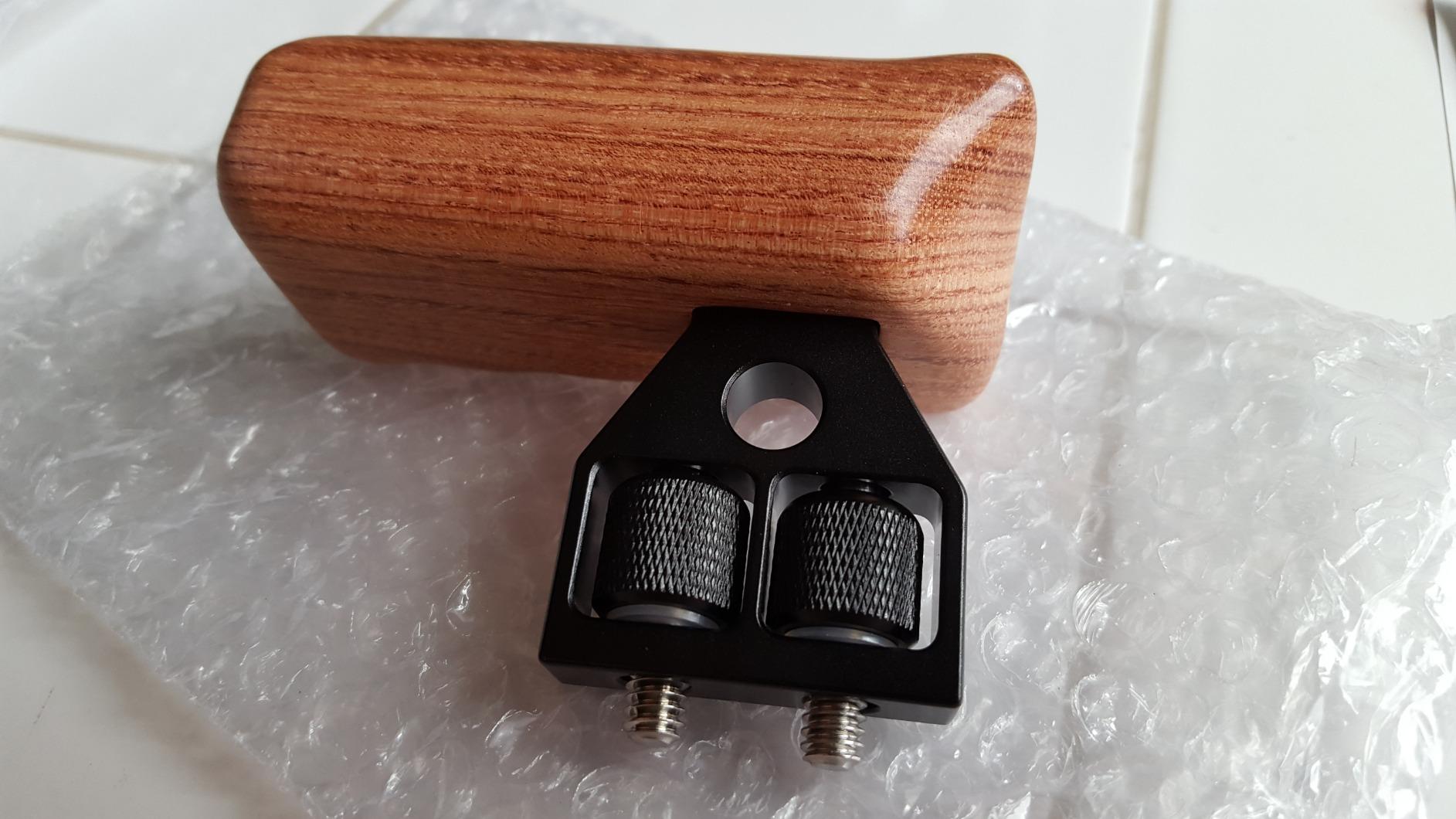 CAMVATE DSLR Camera Cage Top Handle Wood Grip Compatible for Sony Panasonnic customer photo 2