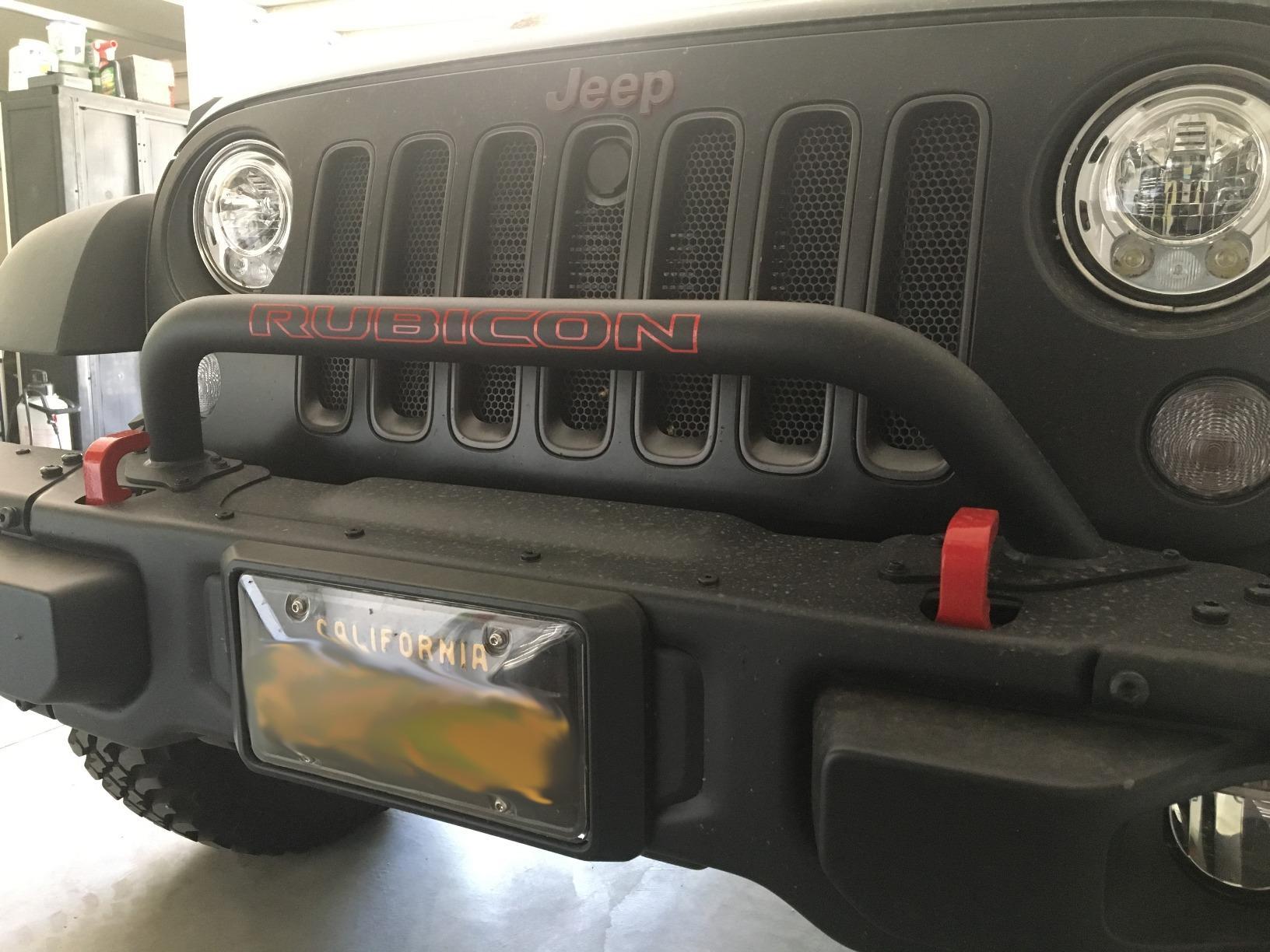 Mopar 77072349 Grille and Winch Guard Grille & Winch Guard, bolts to the Rubicon X, and Hard Rock bumpers with a no-drill installation. Powder Coated finish to match the front bumper assembly customer photo 2