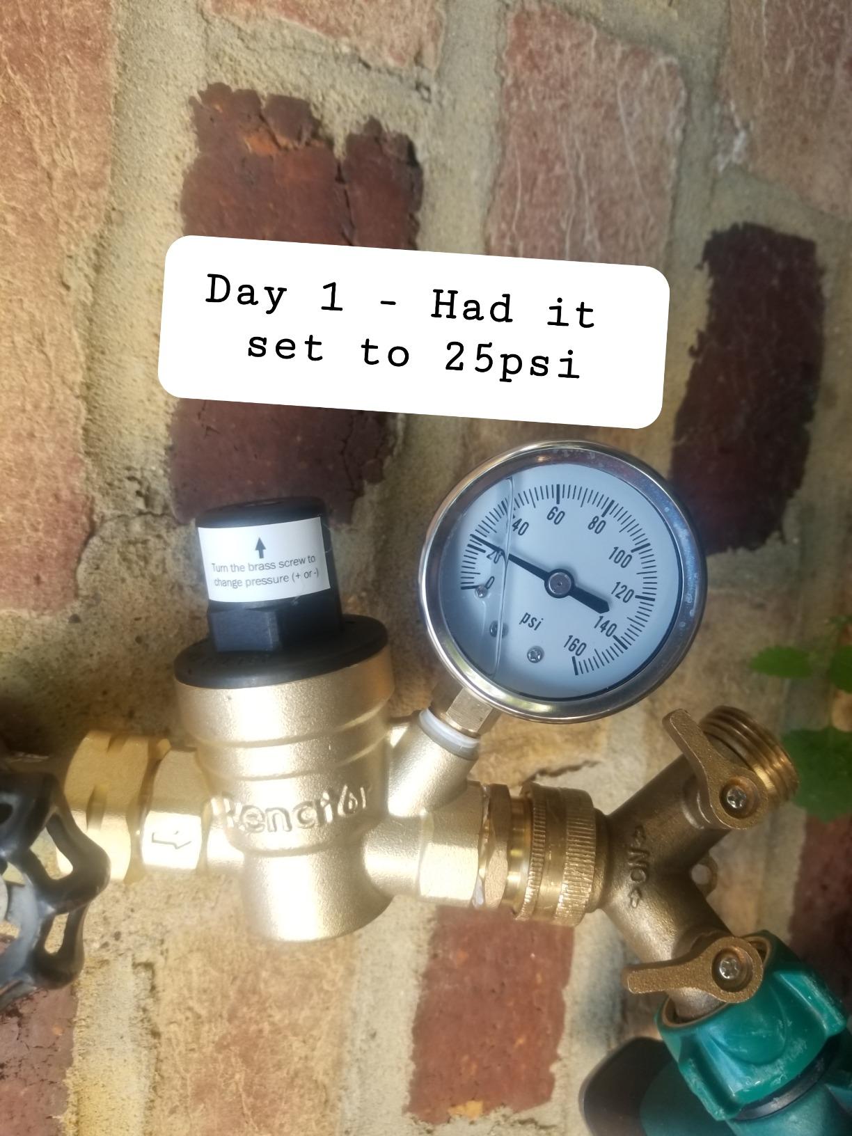 Renator RV Water Pressure Regulator for RV Camper. Brass Lead-free Adjustable Water Pressure Regulator with Gauge for Camper Travel Trailer, Reducer Valve W Filter. M11-0660R. customer photo 2