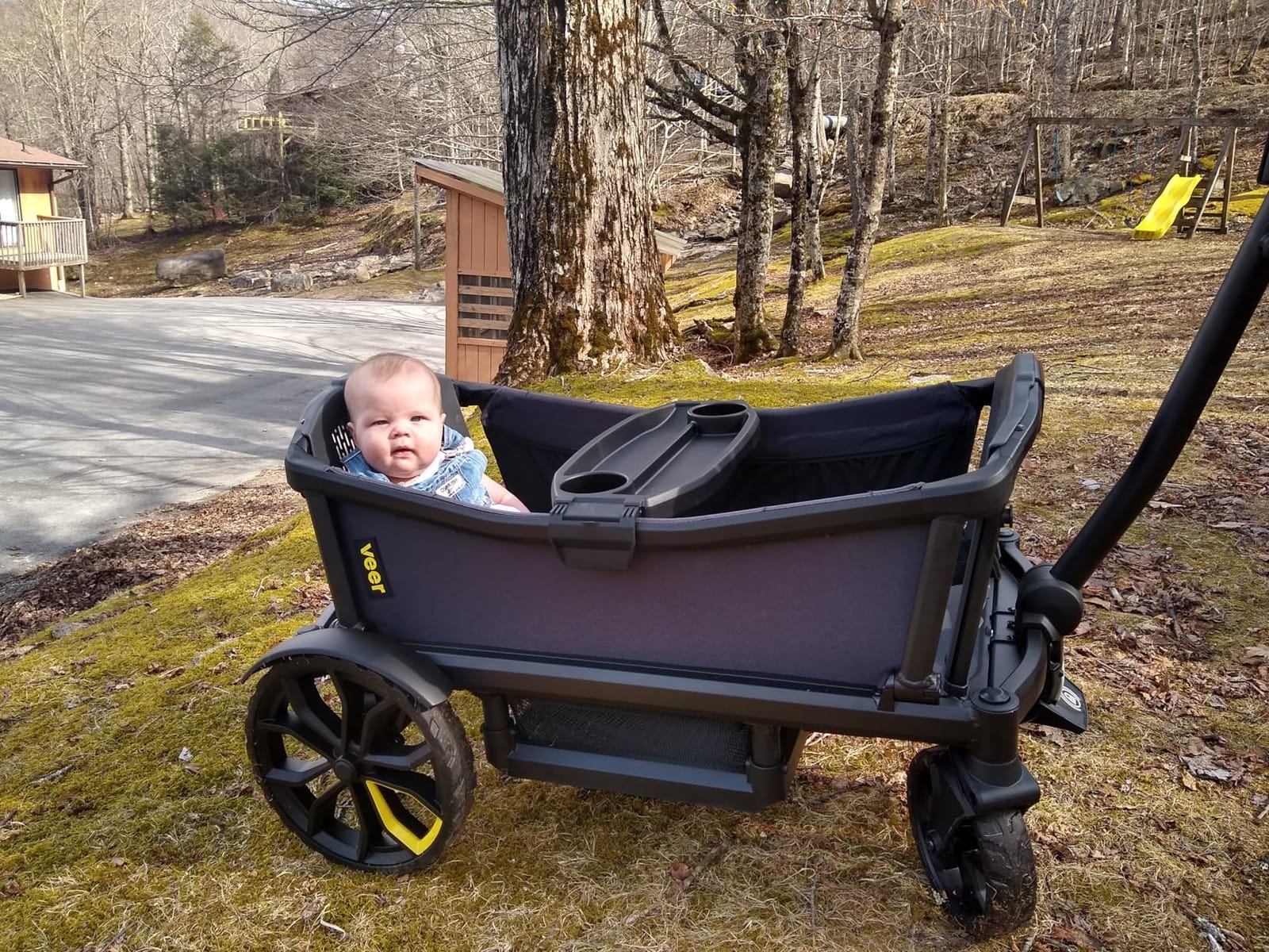 Veer All-Terrain Cruiser | Premium Off-Road Wagon Stroller for Babies, Toddlers, and Kids | Push/Pull/Push-Along Steering for Uneven Terrain | JPMA Certified | Lightweight and Collapsible | 2 Seats customer photo 2
