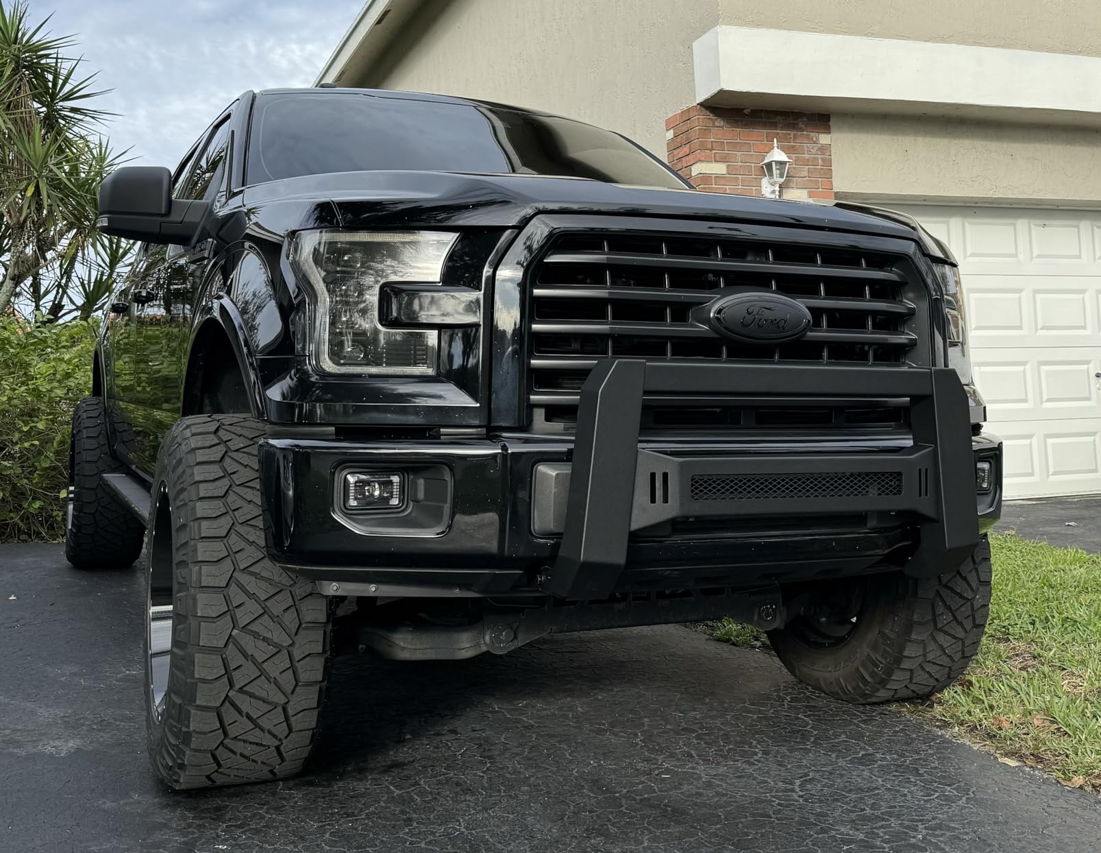 TAC Modular Bull Bar Fit 2004-2026 Ford F150 (Exclude Heritage Edition/All F150 Raptor models/2020-2022 Diesel Models)|2022-2026 F150 Lightning EV Front Guard Fine Textured Mesh Version customer photo 2
