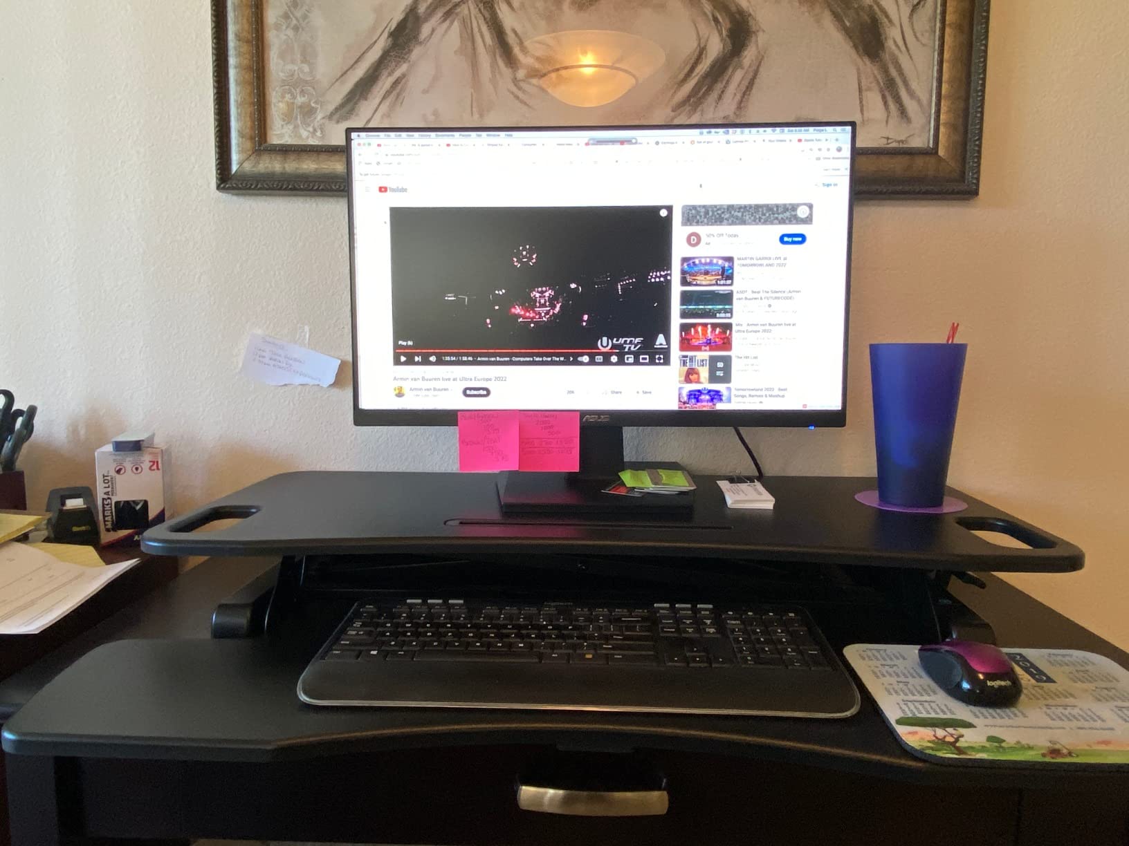 TechOrbits Black 32 in Standing Desk Converter, OF-S06-1-BL customer photo 1