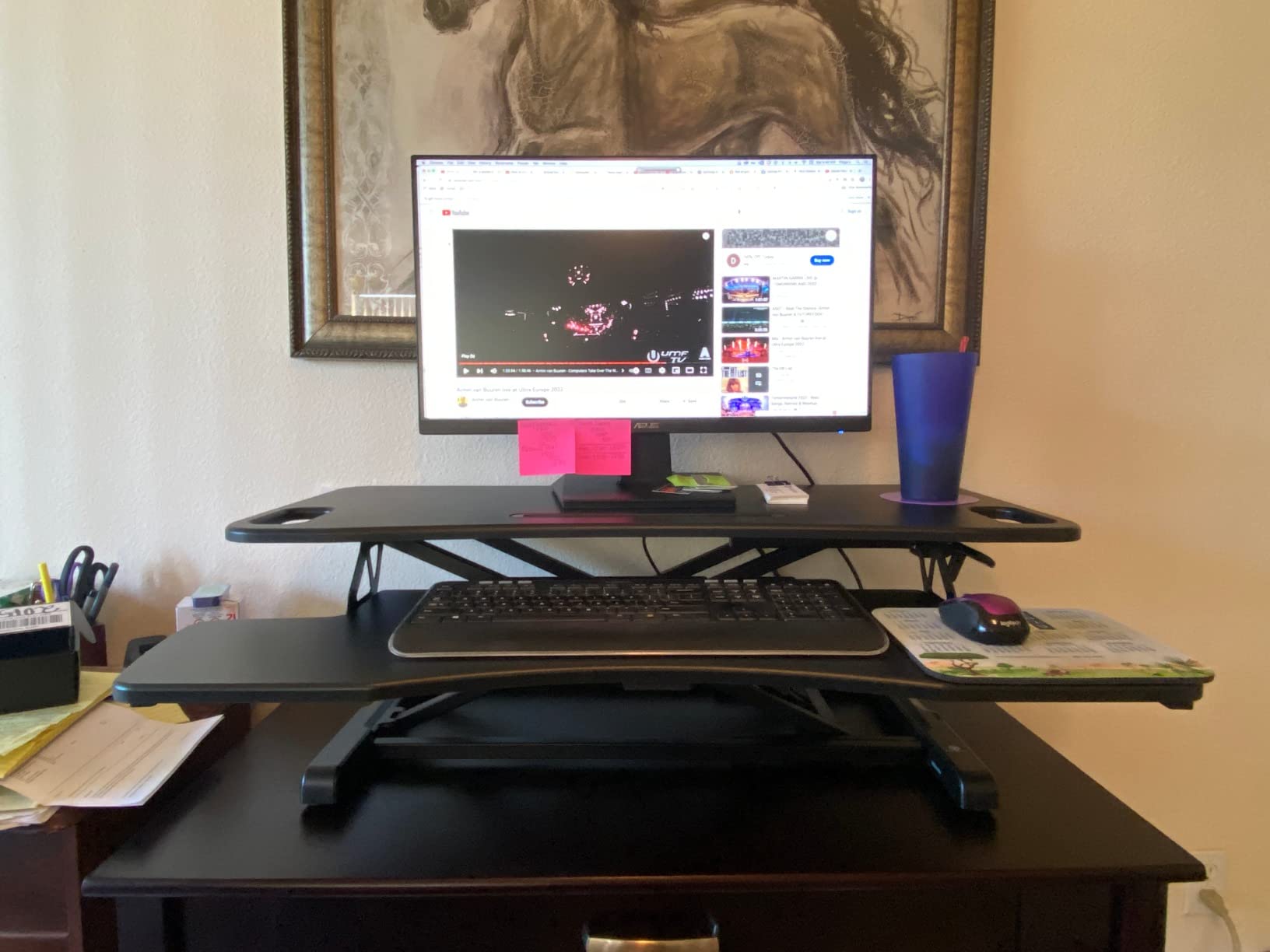 TechOrbits Black 32 in Standing Desk Converter, OF-S06-1-BL customer photo 2