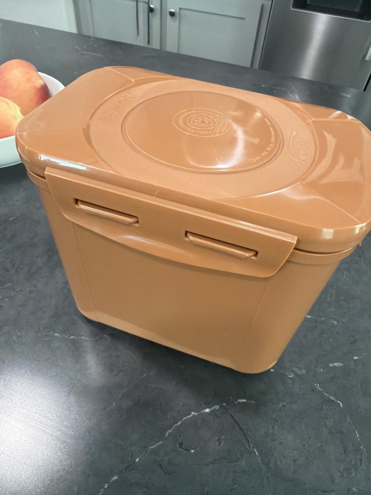 e-jen Premium Kimchi, Sauerkraut Container Probiotic Fermentation with Inner Vacuum Lid (Earthenware Brown, 1.6 gal/ 6.4L) customer photo 2