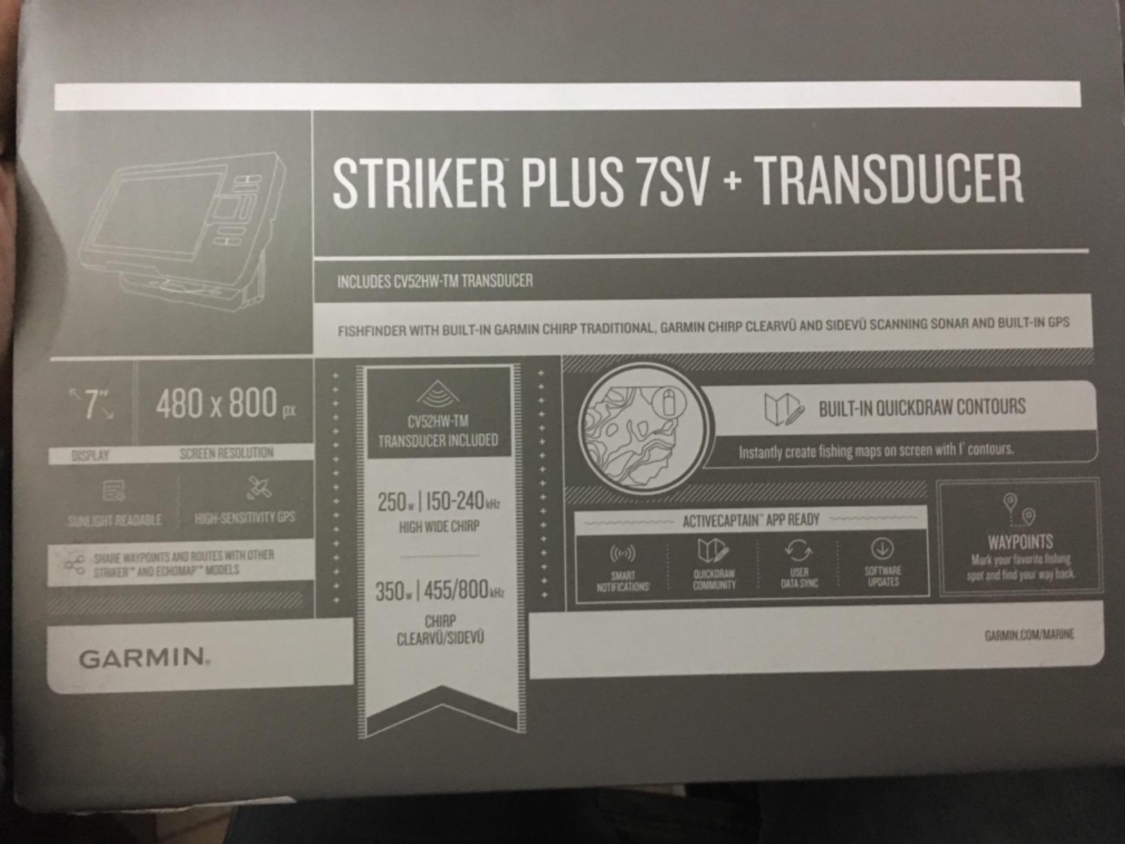 Garmin STRIKER Plus 7sv with CV52HW-TM Transducer and Protective Cover, 7 inches 010-01874-00 customer photo 1