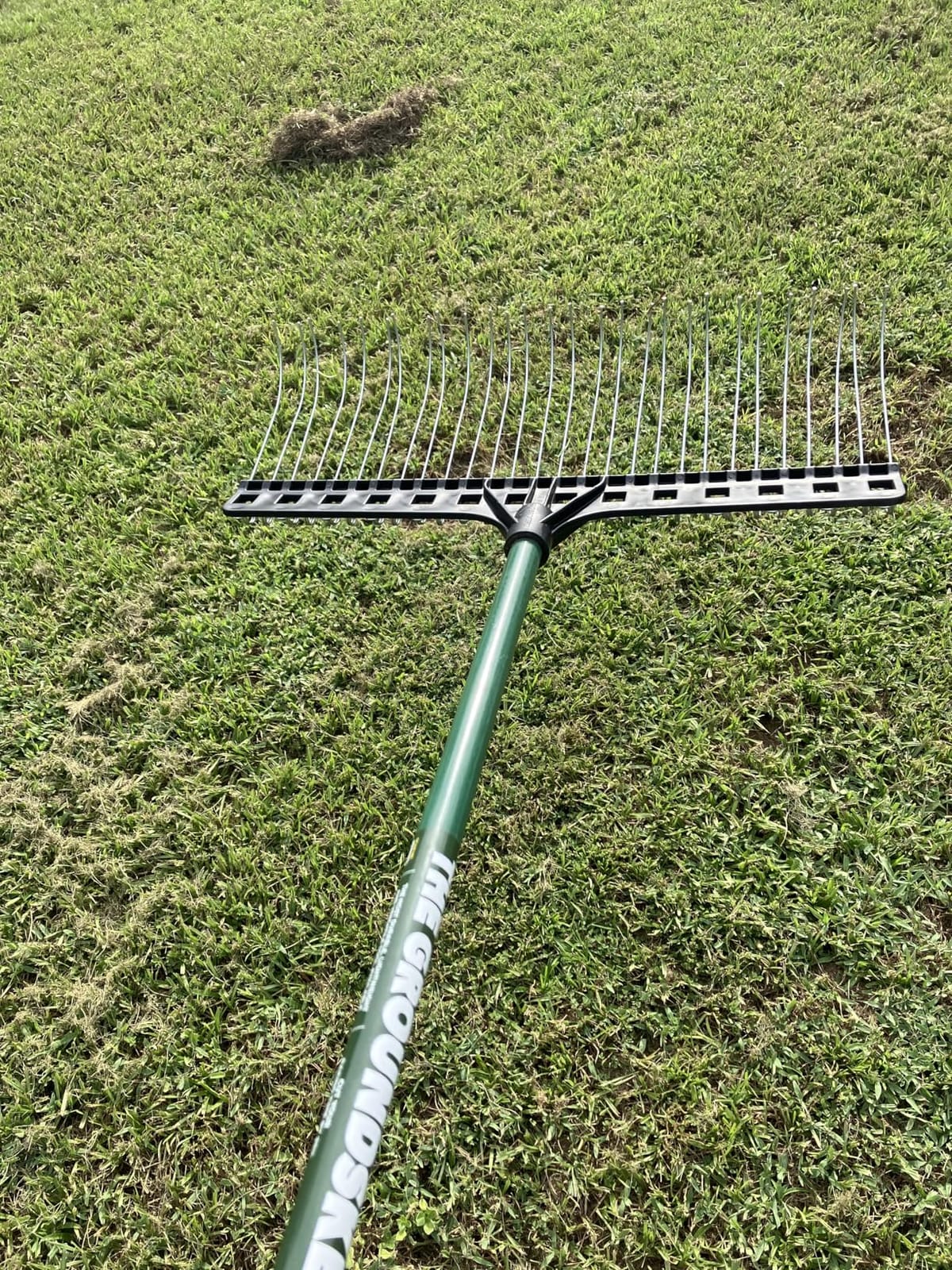 THE GROUNDSKEEPER II Rake 55-inch Lightweight Fiberglass Handle, 21-inch Head, Durable Steel Tines for Gardening, De-Thatching or Professional Landscaping customer photo 1