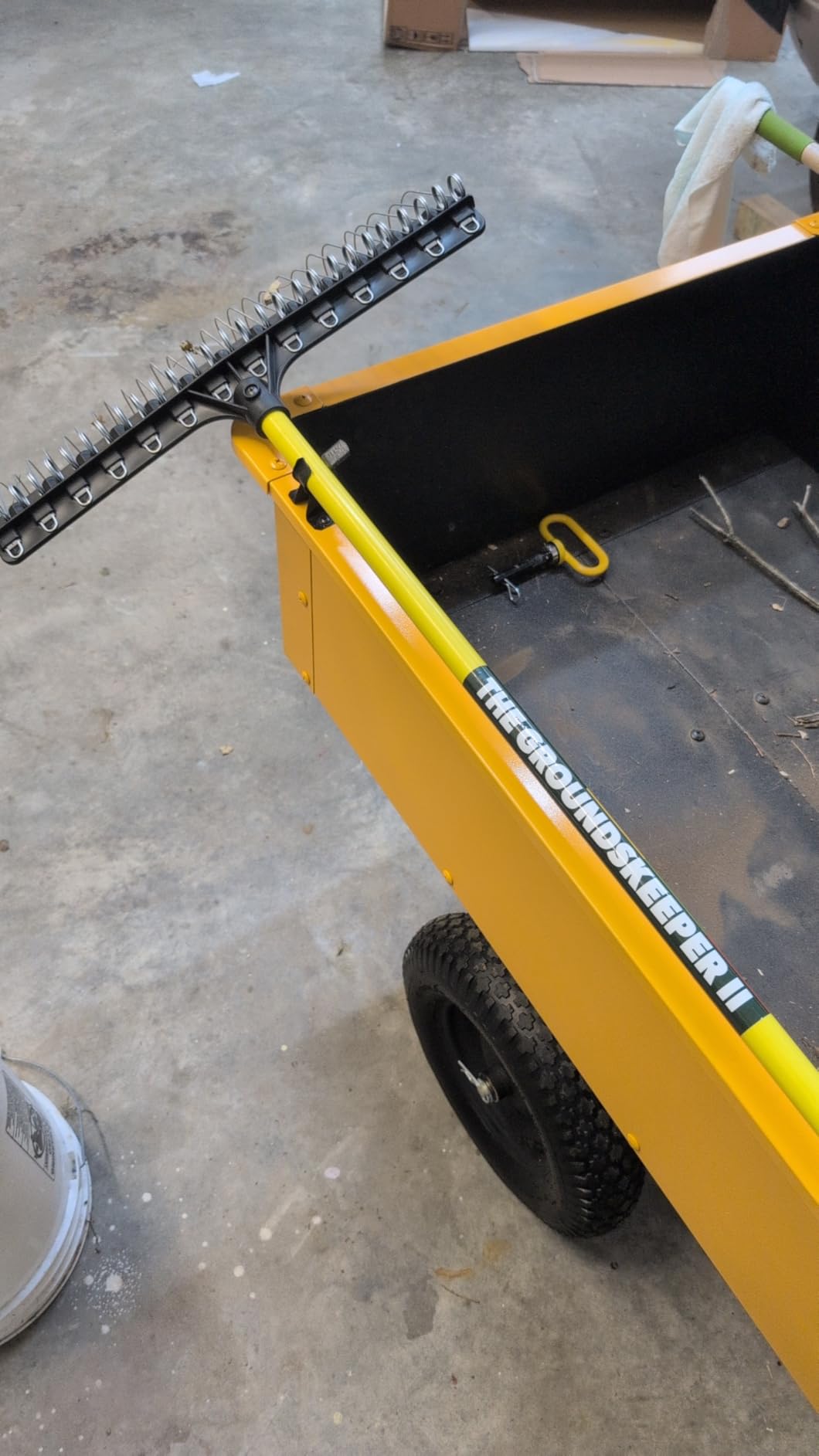 THE GROUNDSKEEPER II Rake 55-inch Lightweight Fiberglass Handle, 21-inch Head, Durable Steel Tines for Gardening, De-Thatching or Professional Landscaping customer photo 2