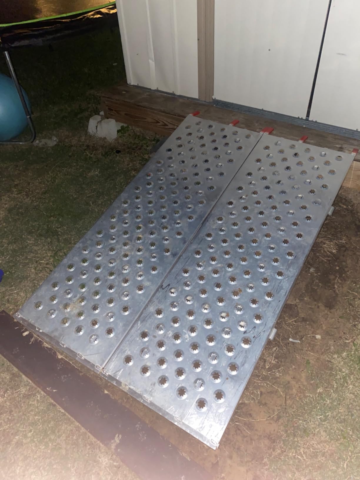 Black Widow Aluminum Punch-Plate Bi-Fold ATV Ramp, 1,500 lb, 71.25