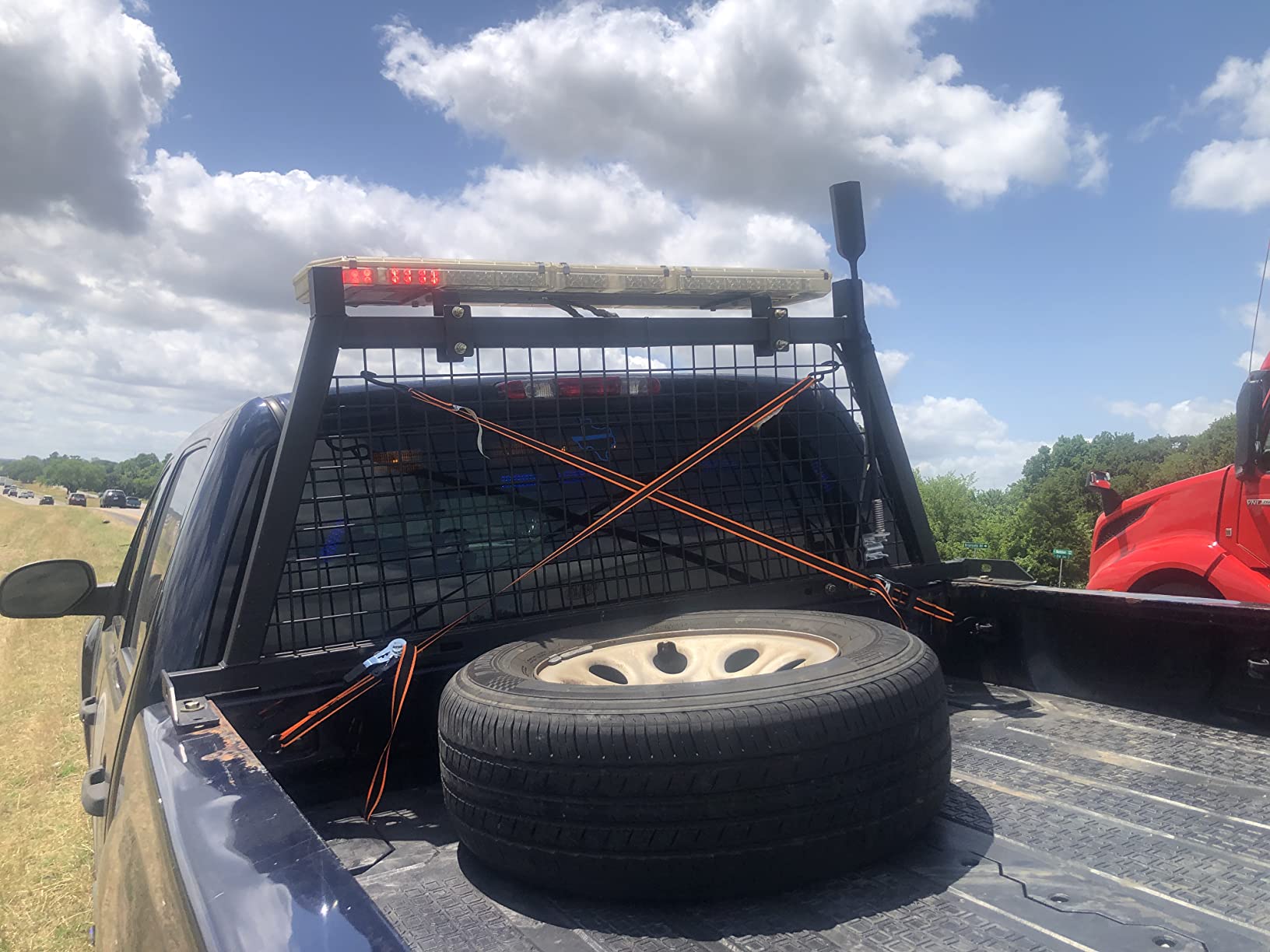 Guide Gear Adjustable Pick-Up Truck Headache Rack Bed Accessories, Steel Mesh Panel, Black customer photo 2