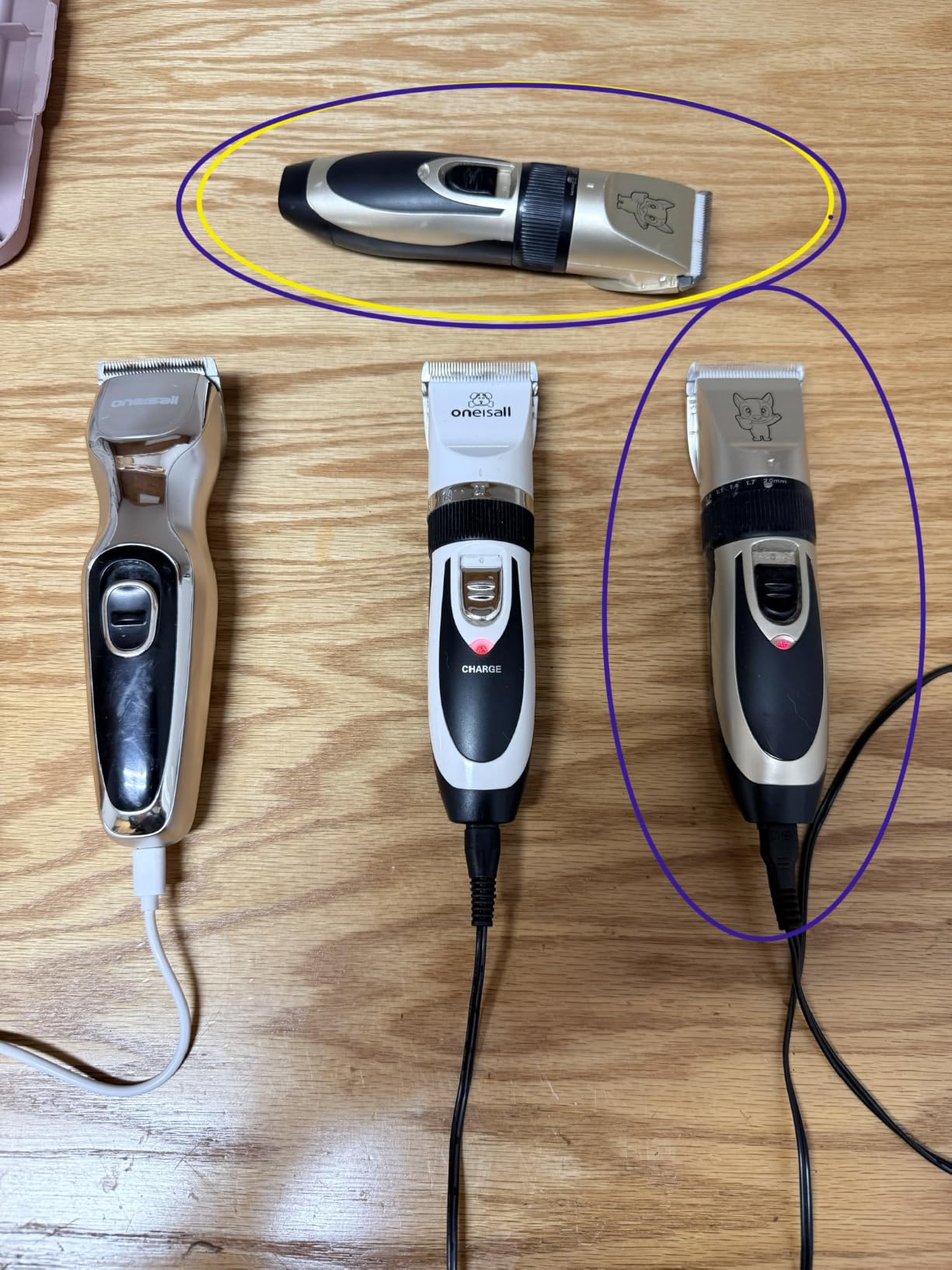 Highdas Dog Clippers for Grooming Low Noise, Cordless Electric Dog Grooming Kit Clippers Rechargeable, Quiet Dog Shaver, Pet Hair Trimmer Kit for Dogs & Cats (Gold) customer photo 2