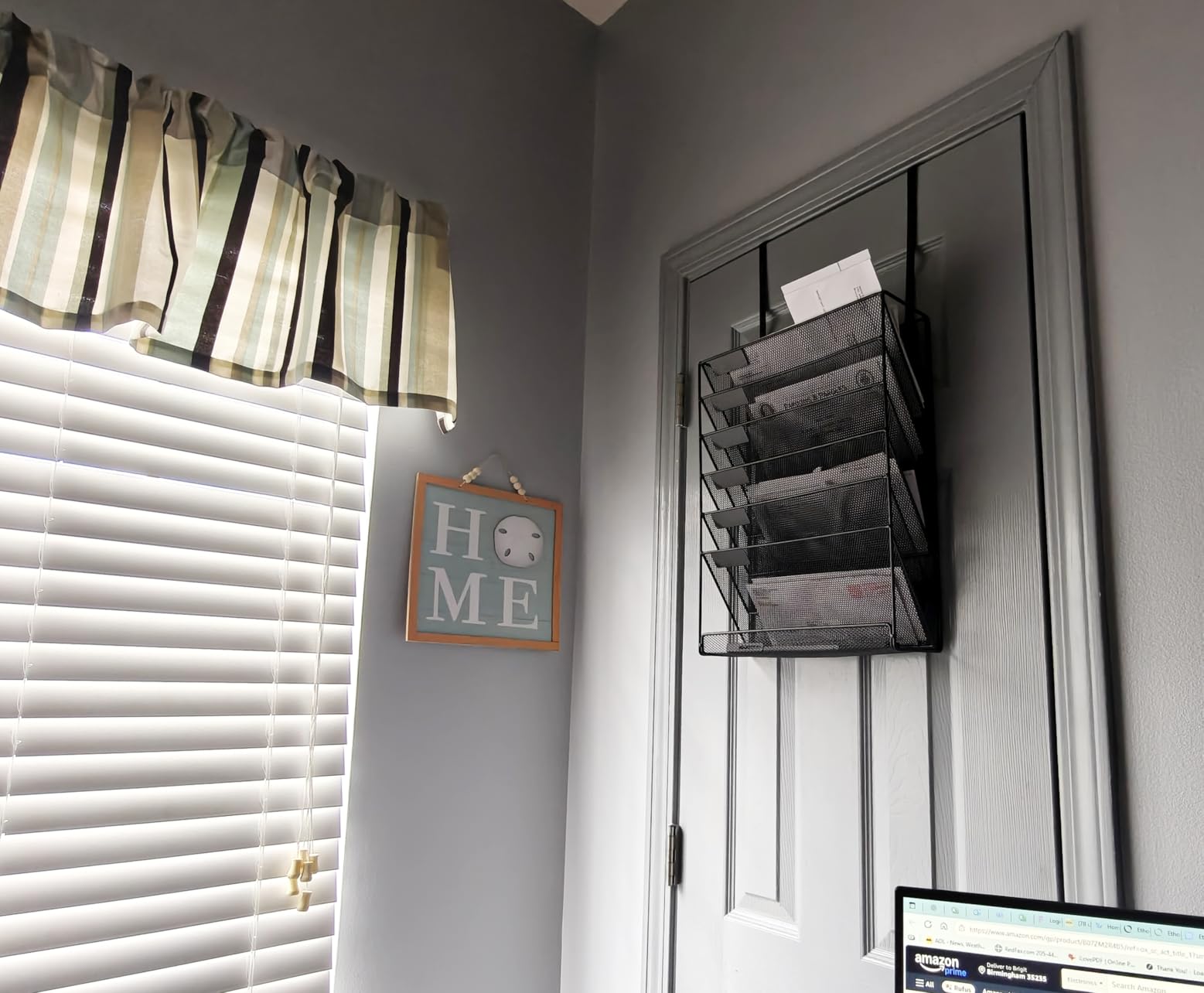 Delifox 7 Compartment Wall Mounted Hanging File Organizer for Office customer photo 2