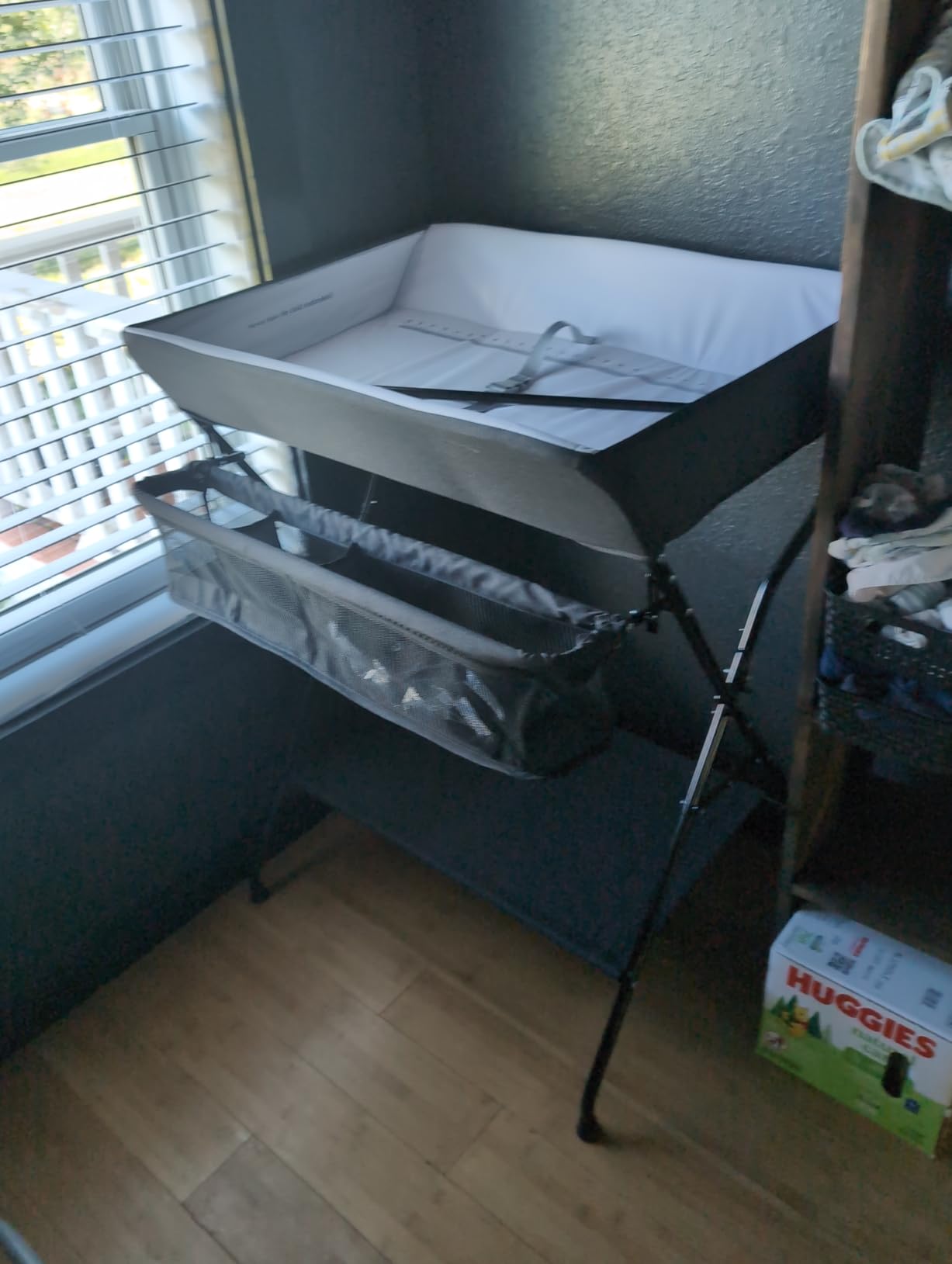 INFANS Baby Changing Table, Portable Nursery Organizer, Grey customer photo 1