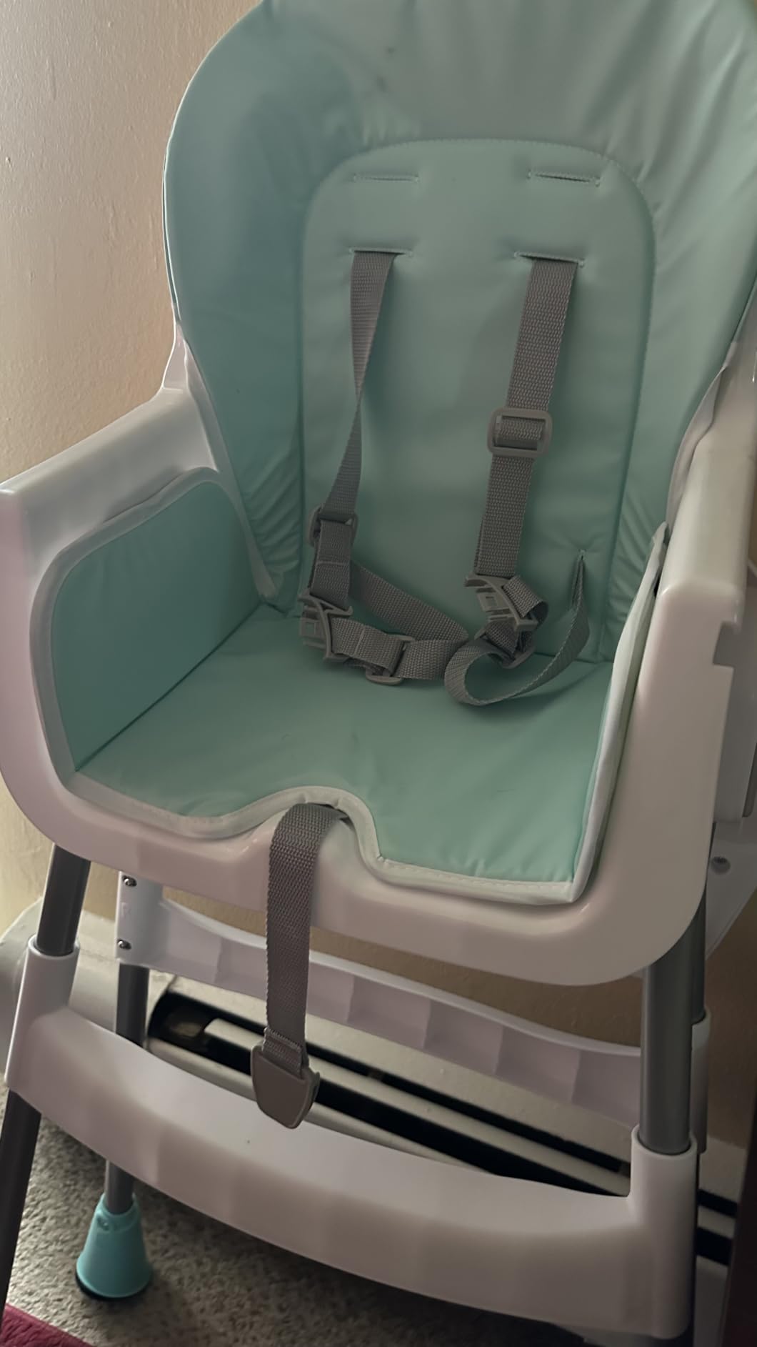 Dream On Me TableTalk 2-in-1 Convertible High Chair, 5-Point Harness, Gray customer photo 2