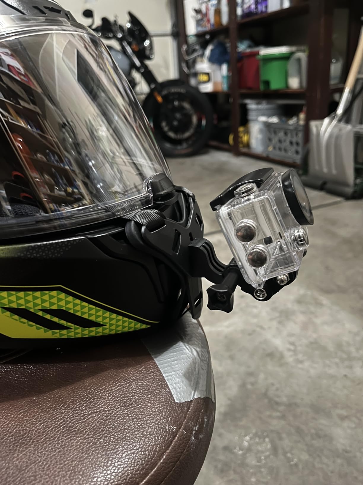 Motorcycle Helmet Chin Strap Mount Compatible with GoPro Hero 13, 12, 11, 10, 9, 8, 7, (2018), 6, Hero Black, DJI Osmo Action 5 pro/4/3/2,Insta360 ONER AKASO Campark YI and More（Black） customer photo 1