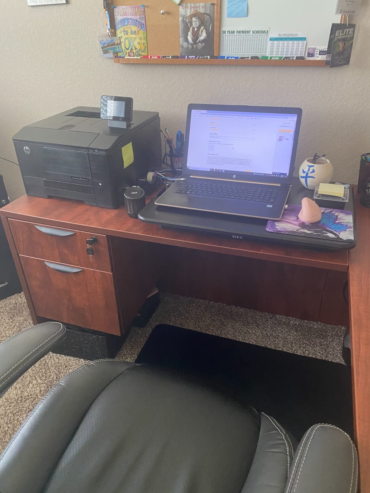 VIVO Black 26 in Single Top Standing Desk Converter, DESK-V001J customer photo 1