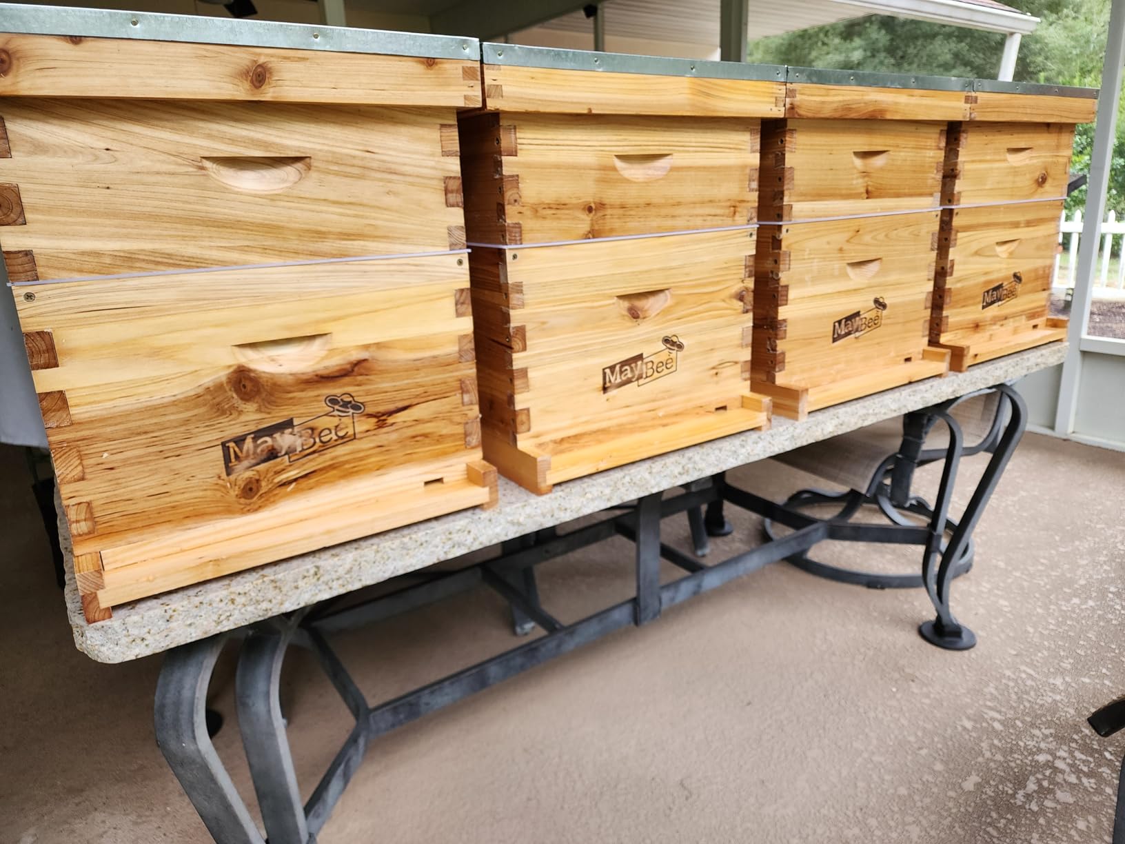 Beehive 10 Frame Bee Hives and Supplies Starter Kit, Bee Hive for Beginner, Honey Bee Hives Includes 1 Deep Brood Hive Box, 1 Bee Hive Super Box with Beehive Frames and Foundations customer photo 2