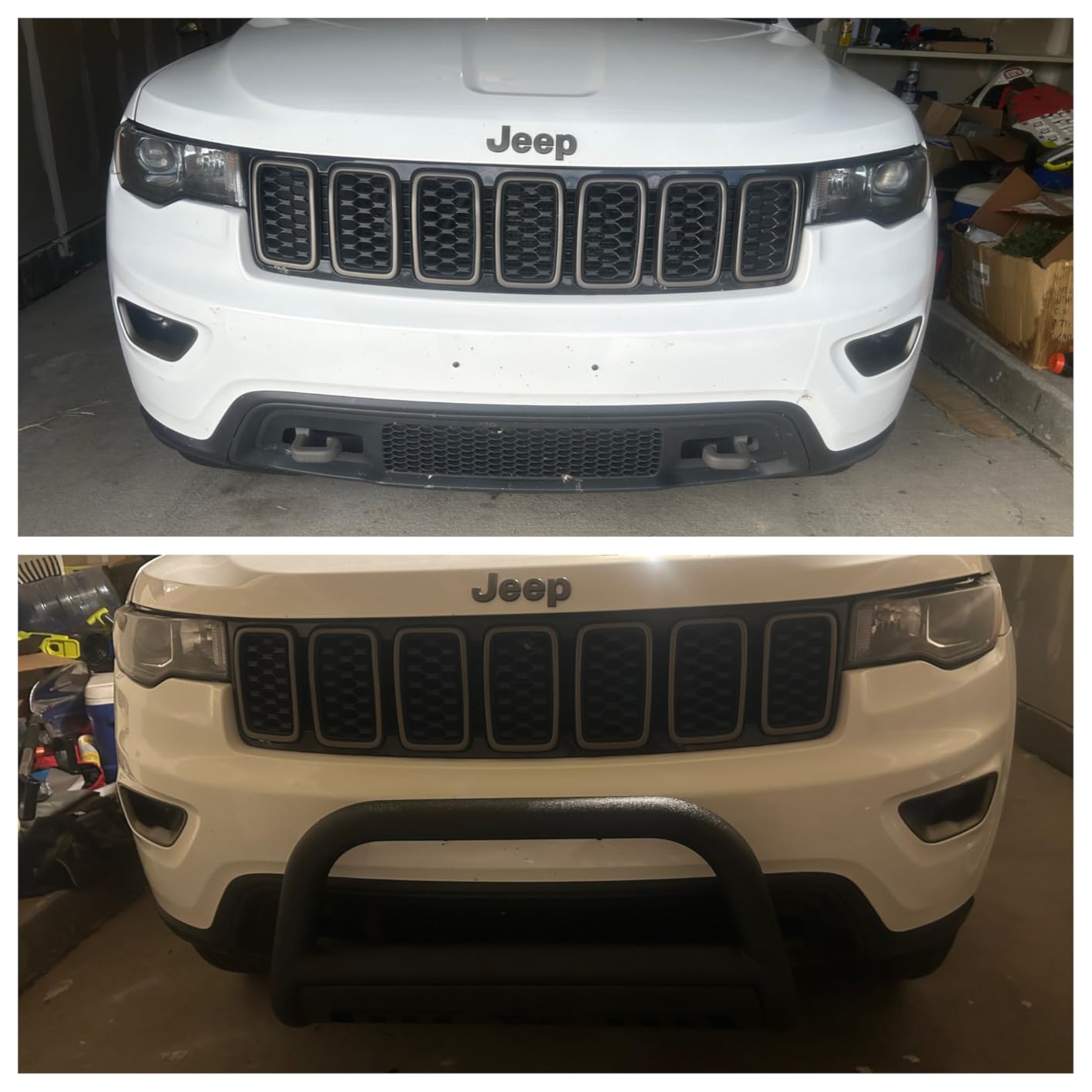 TAC Bull Bar Compatible with 2011-2021 Jeep Grand Cherokee (Exclude Limited X/SRT/Summit/Trackhawk/Models with Adaptive Cruise Control) SUV 3