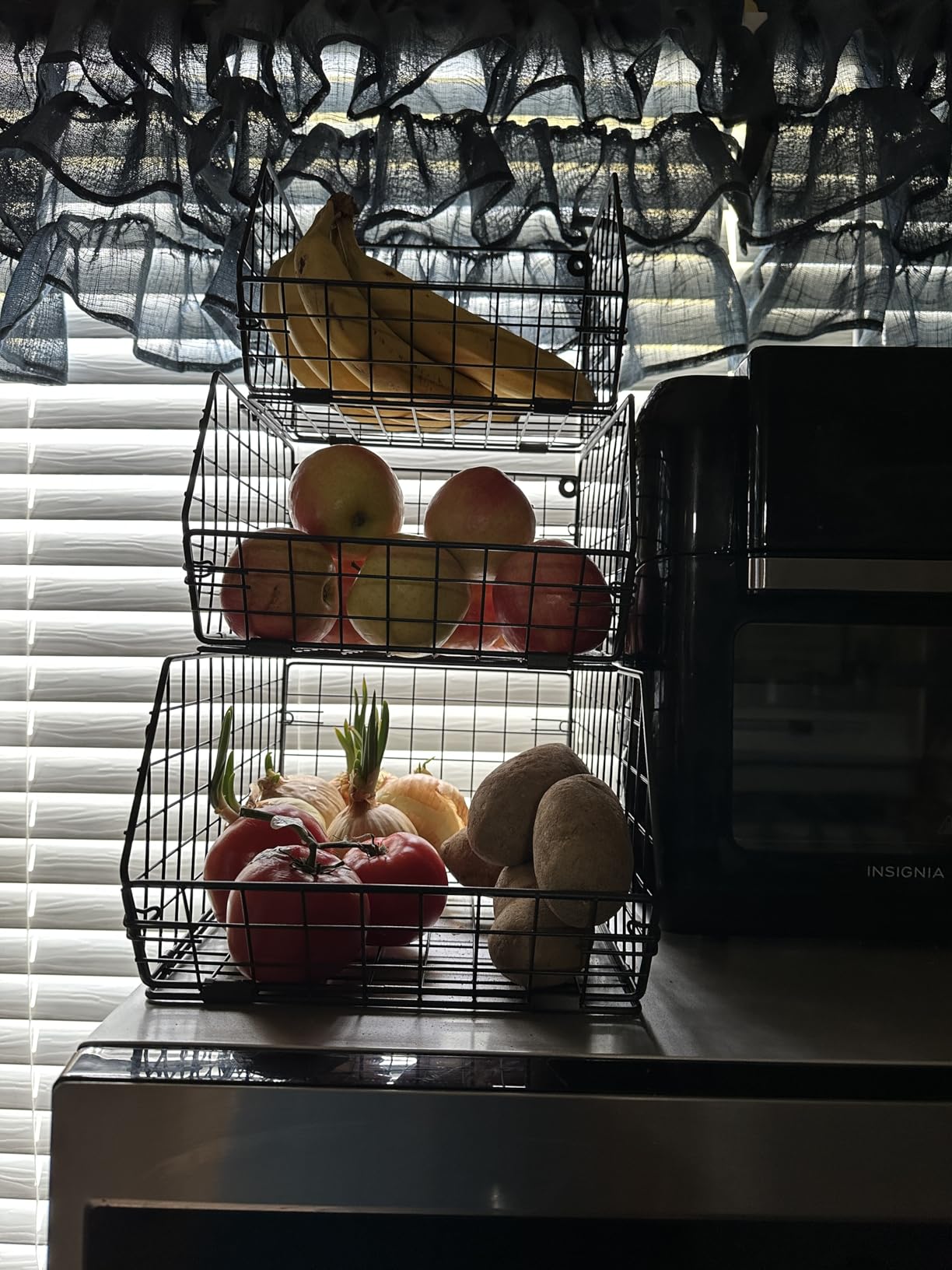 2-Tier Potato and Onion Storage Bin, Stackable Wire Baskets for Countertop customer photo 1