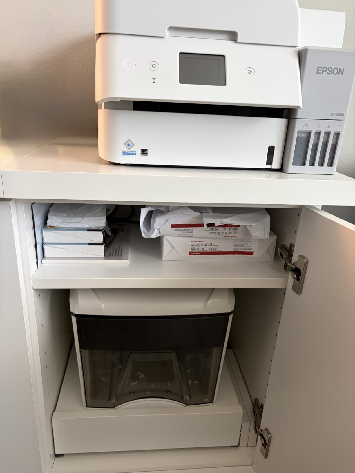 Aurora AU1285MD Compact Desktop-Style High Security 12-Sheet Micro-Cut Paper and CD/Credit Card/Junk Mail Pullout Basket Shredder, White/Black customer photo 2