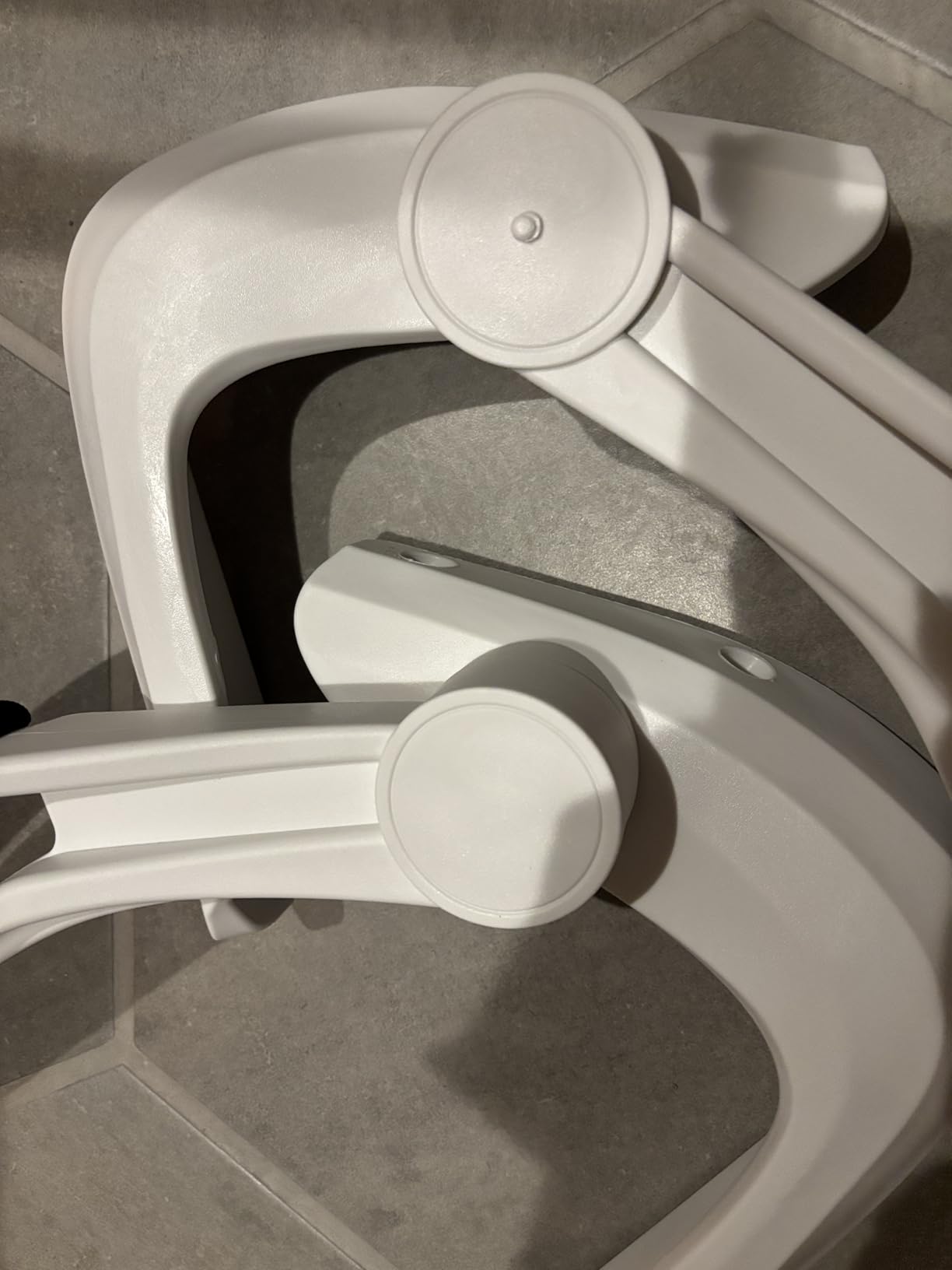 Mimoglad Ergonomic Office Chair - Desk Chair with Flip-up Armrests & 135° Recline, Adjustable Lumbar Support - Space-Saving Task Chair for Business/Team Office & Home (White Frame-Black, 300lbs) customer photo 1