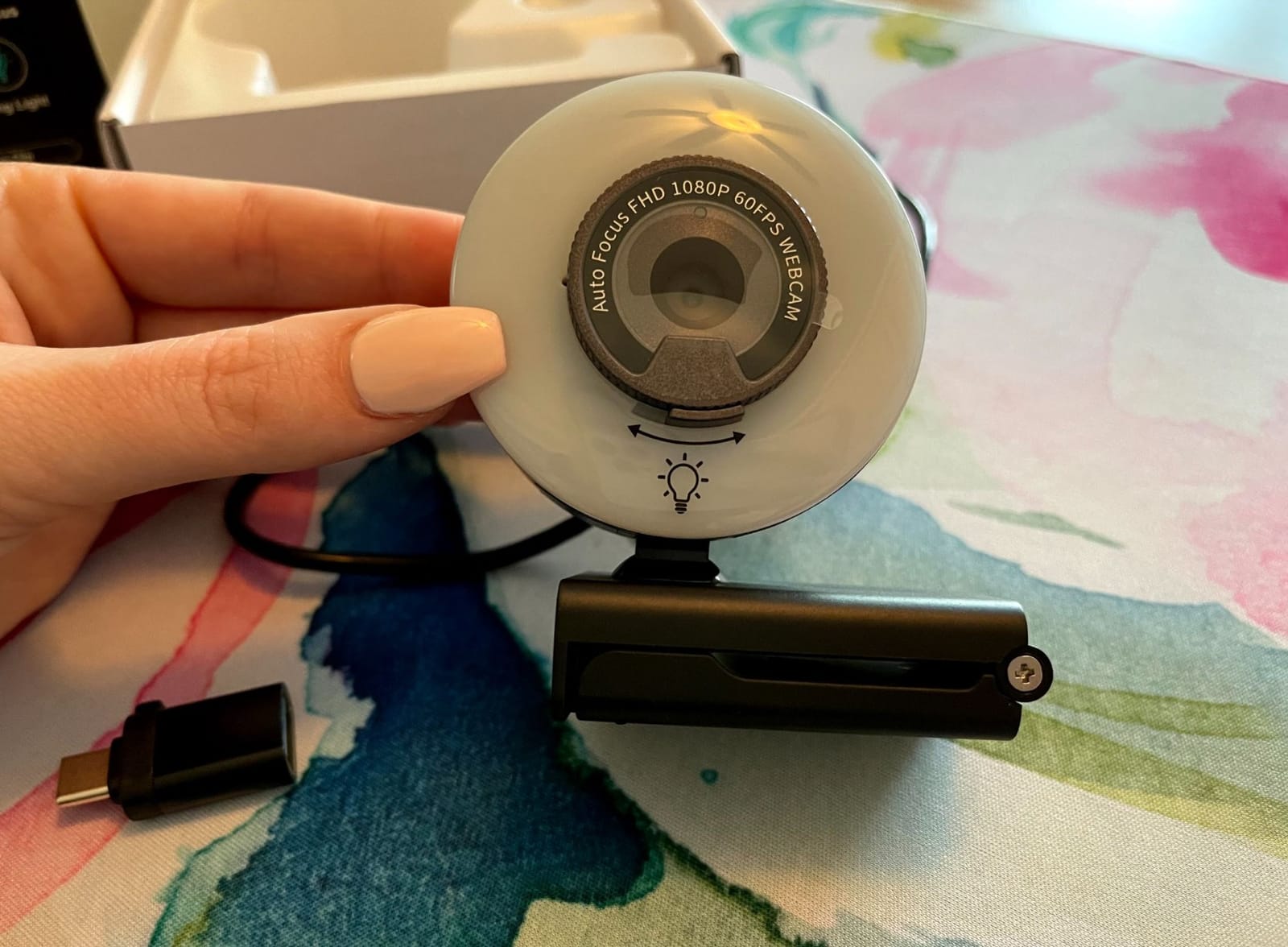 NexiGo N960E 1080P 60FPS Webcam with Light, Software Included, Fast AutoFocus, Built-in Privacy Cover, USB Web Camera, Dual Stereo Microphone, for Zoom Meeting Skype Teams Twitch customer photo 2