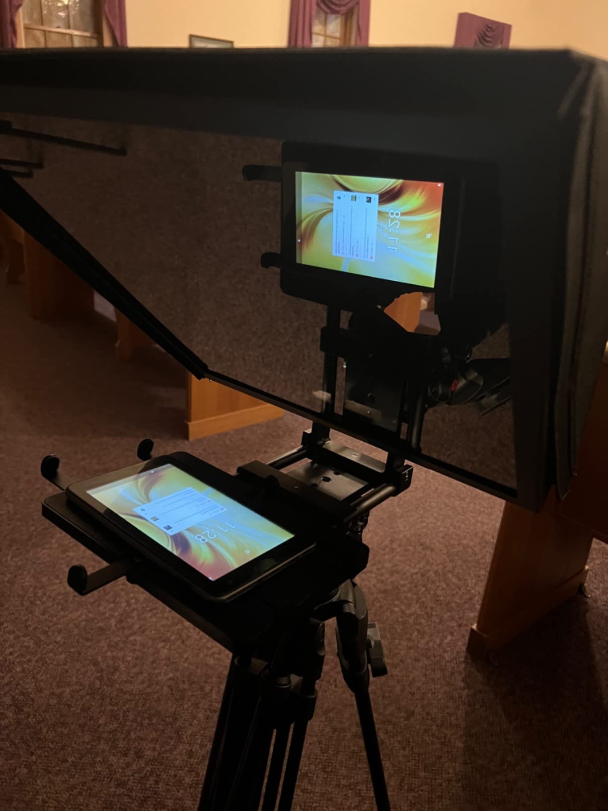 GVM Teleprompters for ipad Tablet DSLR Camera Portable 18'' Teleprompter Kit with Remote Control & App,Solid Aluminum Constructions,Colorless Spectroscope,Ultra HD Wide-Angle Lens customer photo 1