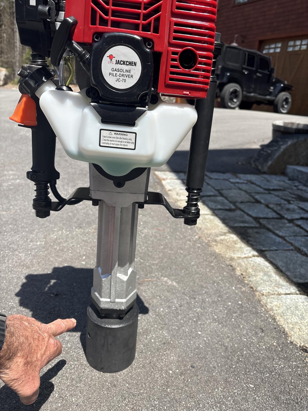 52cc Gas T Post Driver, 1900W 2 Stroke Fencing Tool with 2 Sleeves customer photo 1