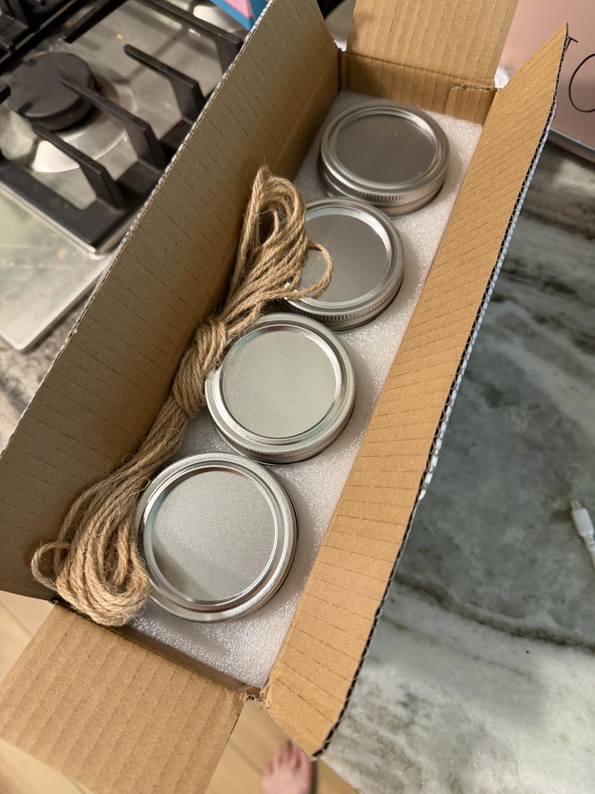 ComSaf Mini Mason Jars 4 oz, 8 Pack Regular Mouth Glass Jars with Lids customer photo 2