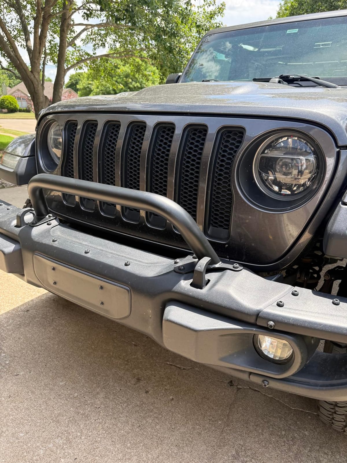 RockTrix Front Brush Guard 5.8in Tall Fits Jeep Wrangler JL Gladiator JT customer photo 2