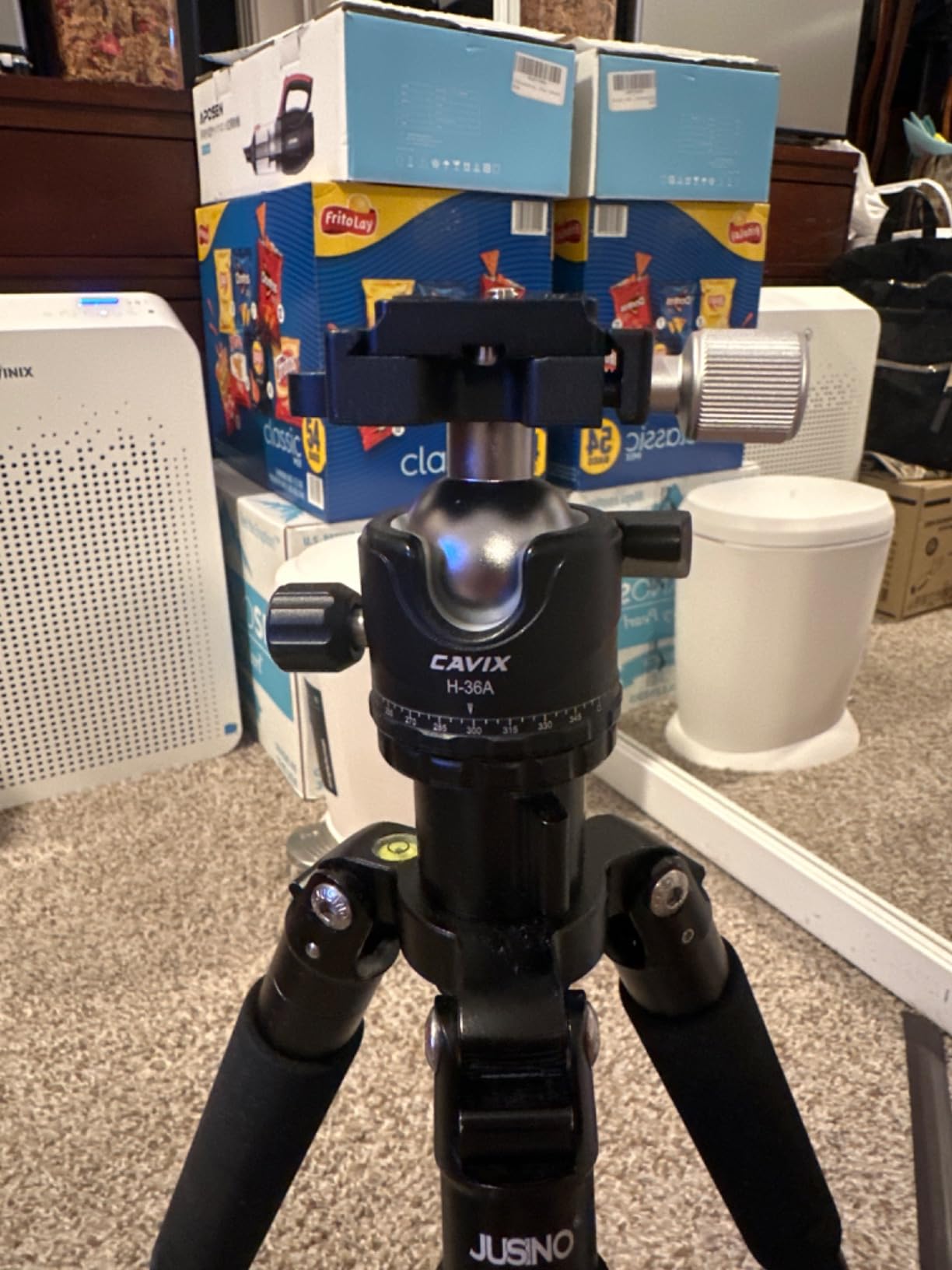 CAVIX MT-03 Camera Panoramic Tripod Head Small Ball Head with Arca Swiss Quick Release Plate Bubble Level Load Capacity 11 lbs/5 kg, for DSLR/Mirrorless Camera Tripod, Travel & Landscape Photography customer photo 2