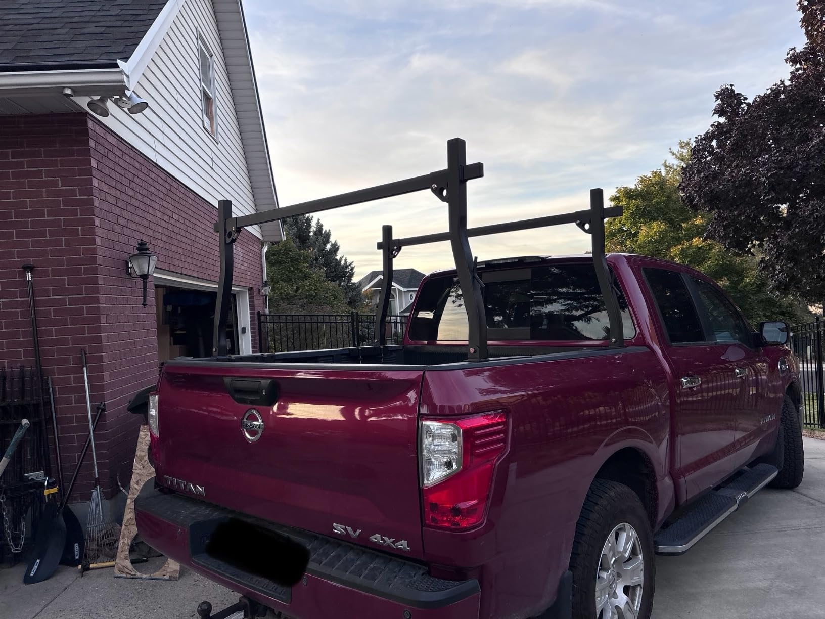POLESTAR Steel Truck Ladder Rack, 1000lbs Loading Capacity Universal Truck Bed Rack, 45 to 66 inch Adjustable Non-Drilling Pickup Trailer Ladder Rack for Pickup Truck Kayak, C-Clamp Design customer photo 2