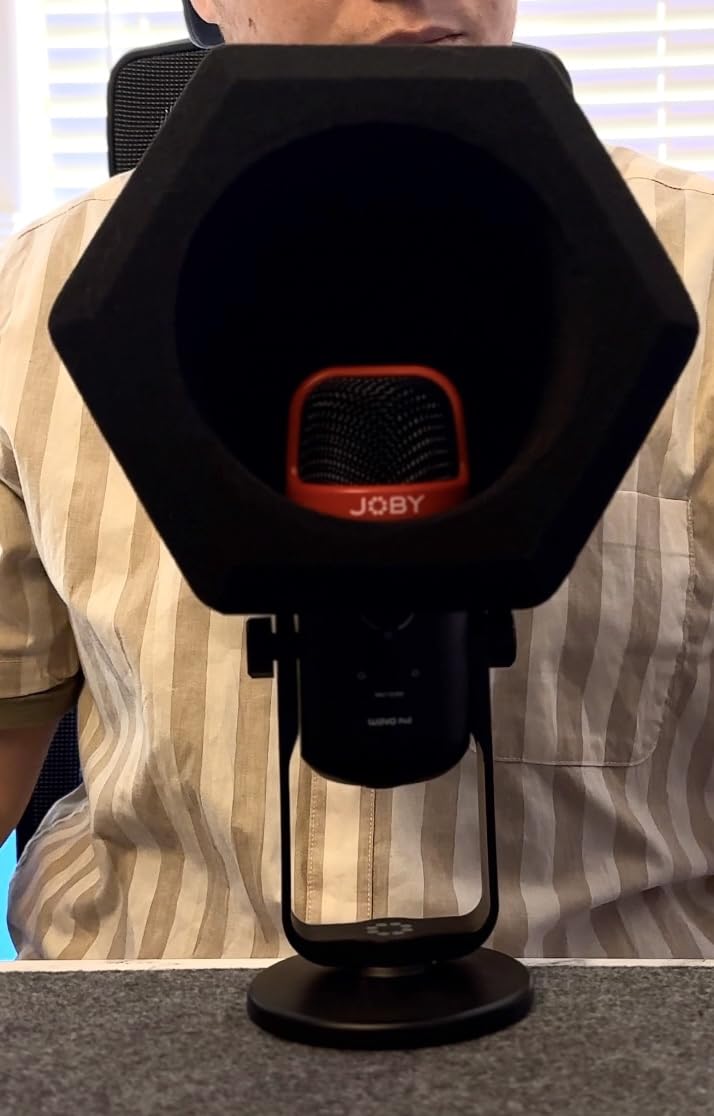 Professional Microphone Isolation Ball with 2-Layered Pop Filter, High Density Foam Great Noise Cancellation customer photo 2