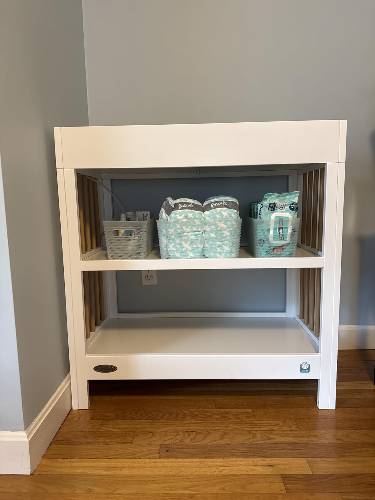 Graco Teddi Changing Table with Water-Resistant Changing Pad, Driftwood customer photo 1
