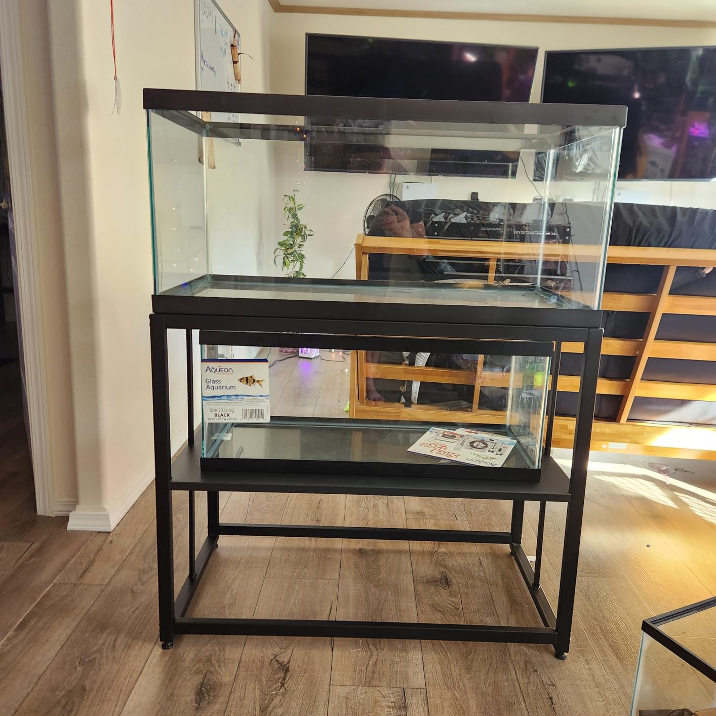 Likeem Fish Tank Stand Metal Aquarium Stand 40 Gallon Aquarium Turtle Tank 36.5