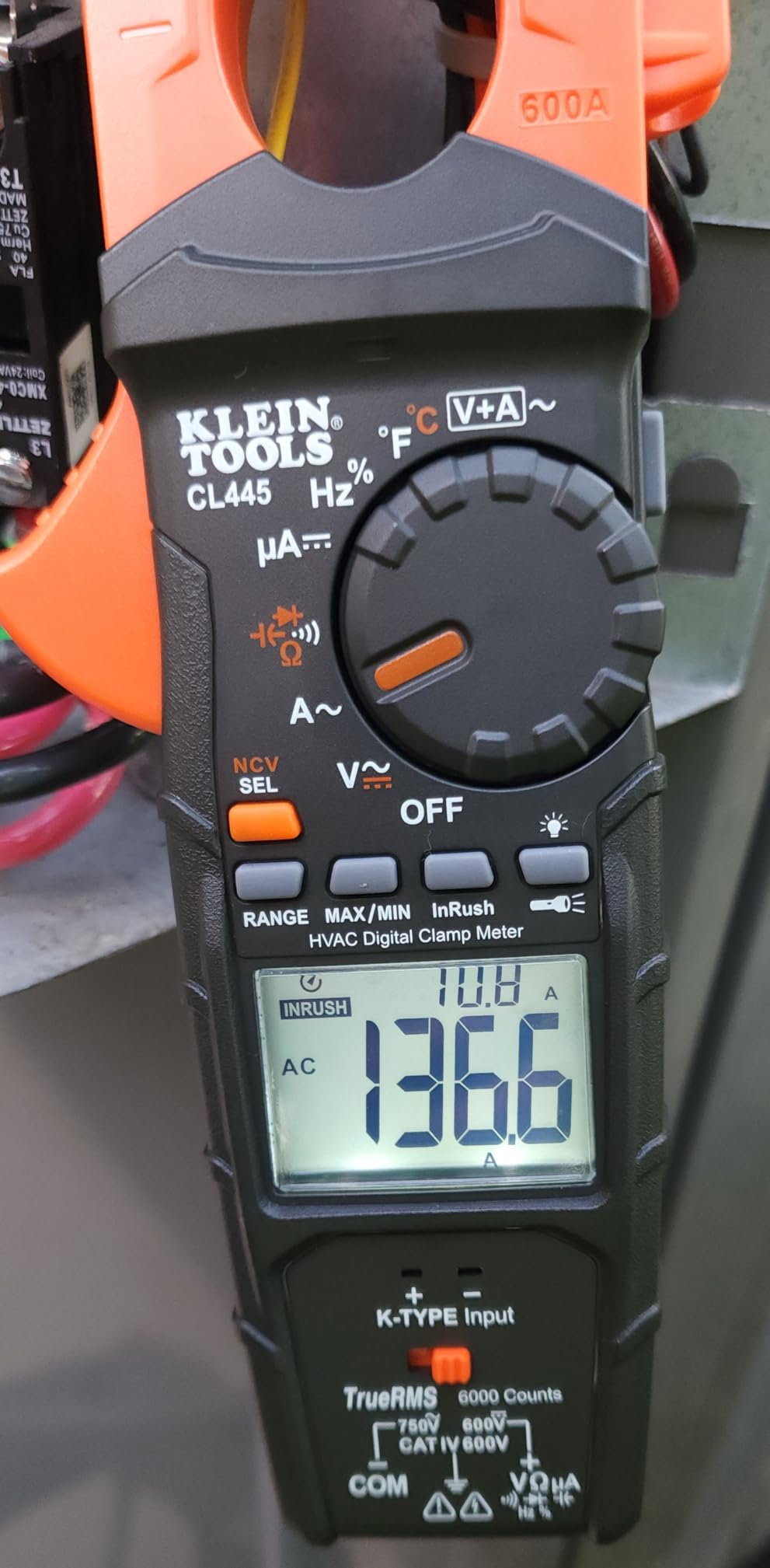 Klein Tools CL445 HVAC Clamp Meter, Auto-Ranging TRMS, NCVT, Measures Voltage, Current, Temperature, Micro Amps, InRush and More customer photo 1