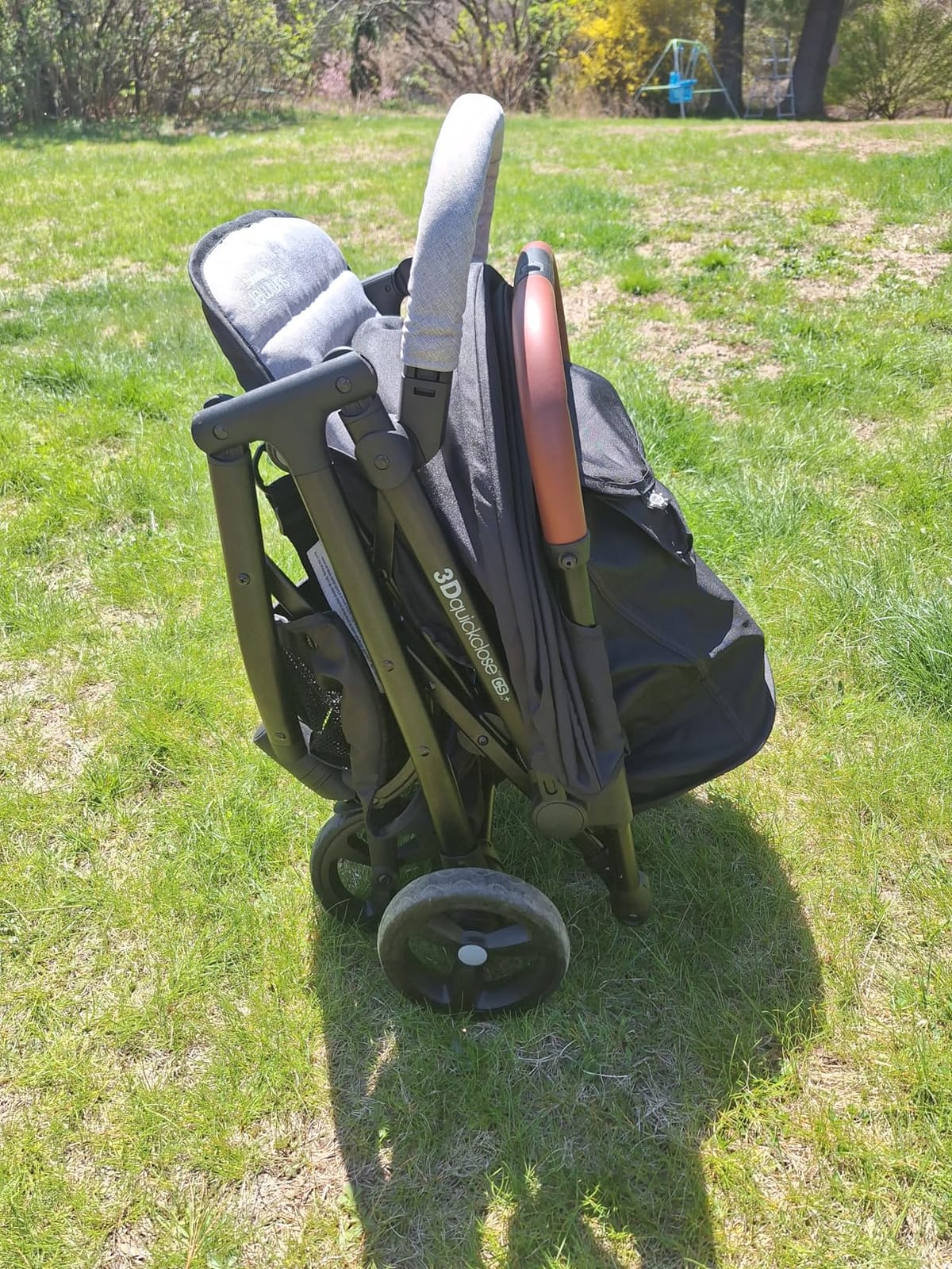 Ingenuity 3Dquickclose CS+ Compact Fold Stroller – Lightweight Stroller with Oversized Canopy, Extra-Large Storage and Compact Fold, Gray customer photo 1
