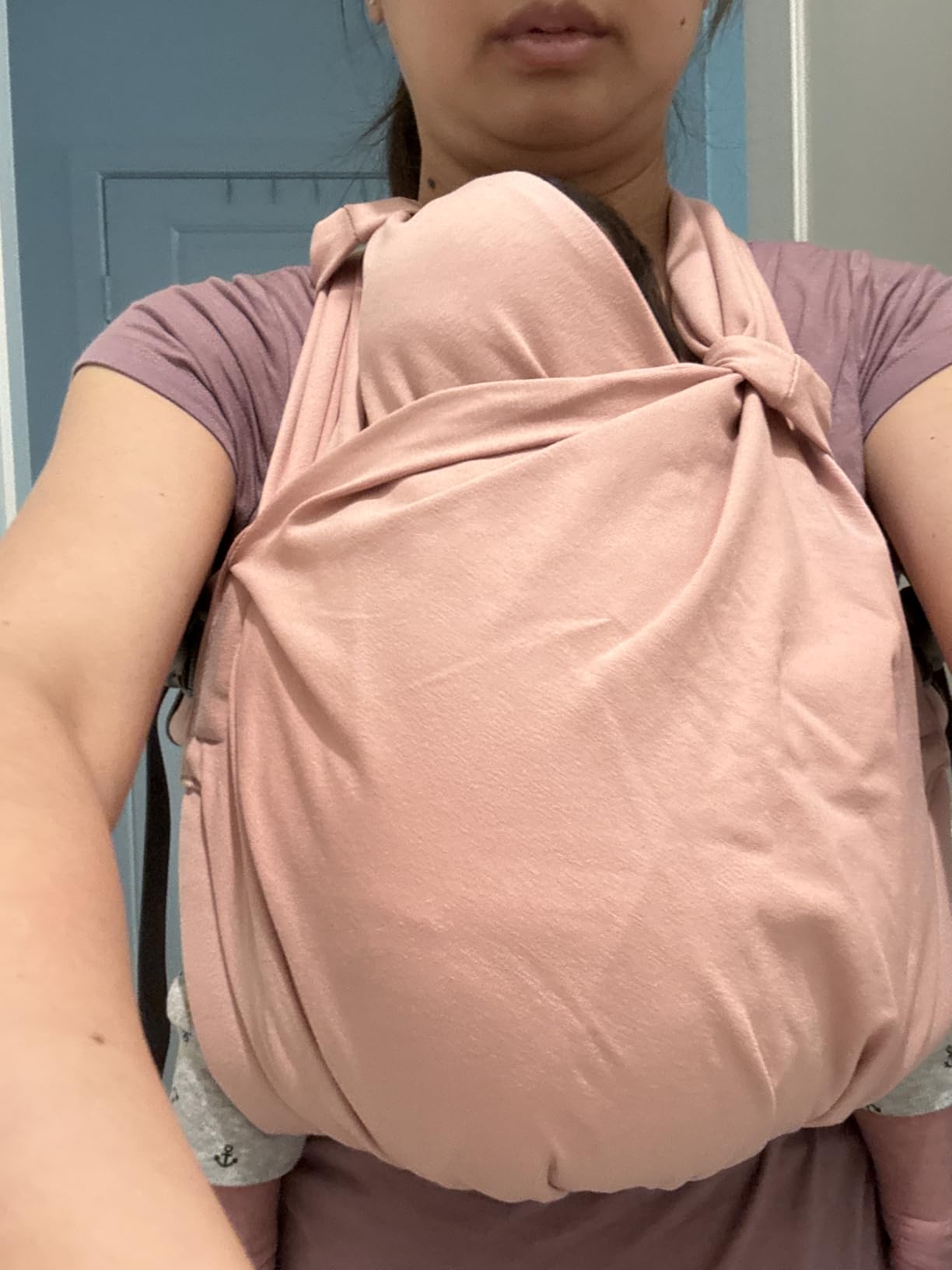 Boba Bliss Pre-Wrapped Baby Wrap Carrier, Newborn Sling, Black customer photo 2