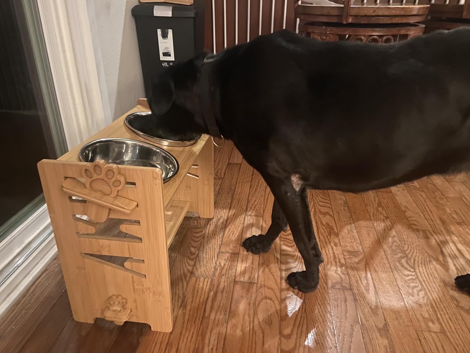 Vantic Elevated Dog Bowls, Adjustable Bowl Stand Large/XLarge, Rustic Brown customer photo 2