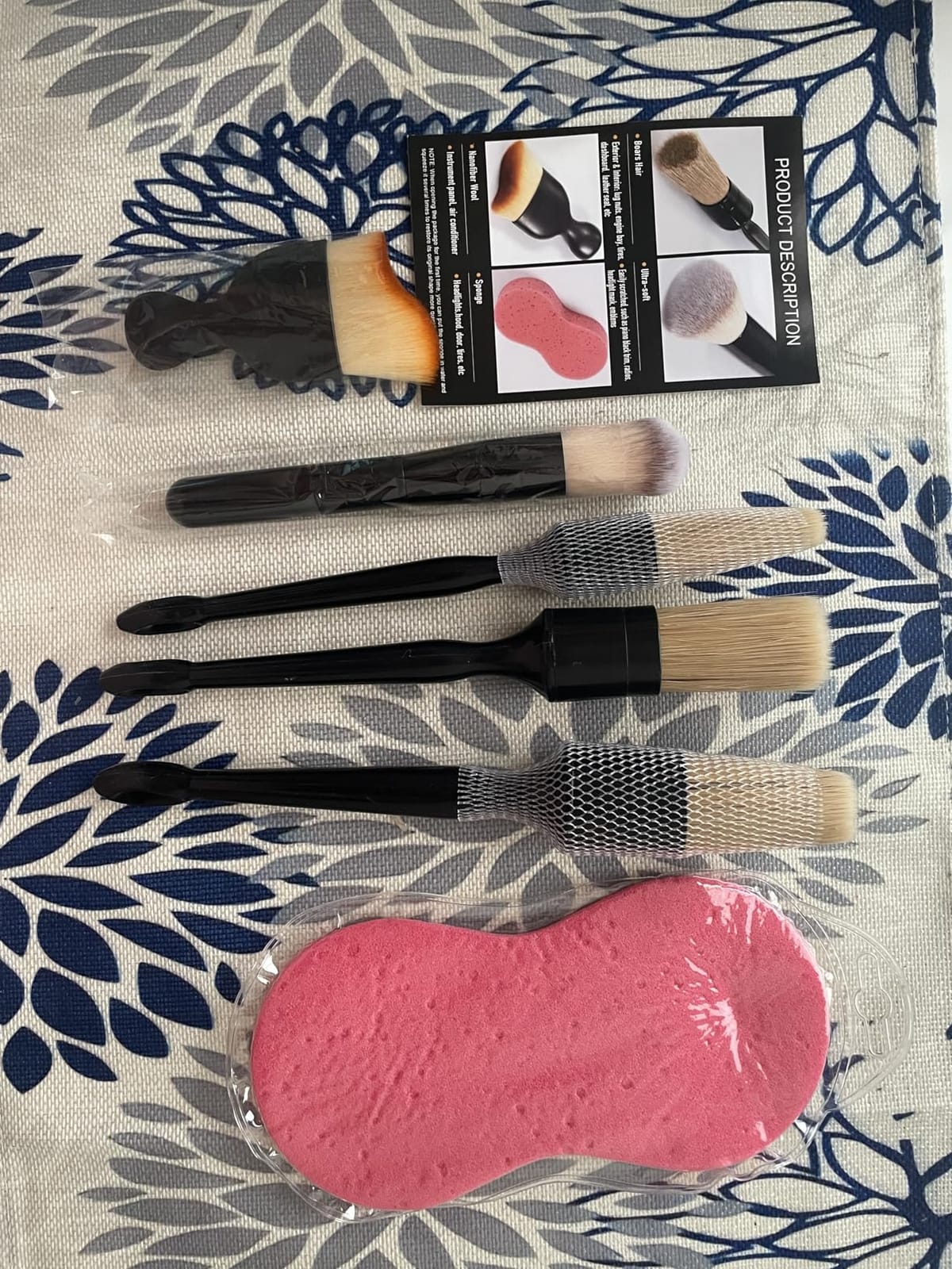 6PCS Car Detailing Brush Set, Ultra Soft Boars Hair Detail Brushes, Automotive Cleaning Brush Kit for Wheels, Air Vent, Leather Seats, Vehicles Auto Exterior Interior Detailing Brushes Tool customer photo 1