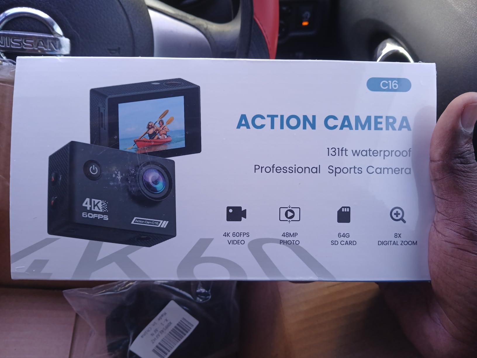 Action Camera 4K30fps with 64G SD Card,HD Waterproof Camera 131ft Underwater Cameras 20MP Pre-recording WiFi Camera 170° Remote Control Sports Cameras with 2 Batteries Helmet Mount Accessories Kits customer photo 2