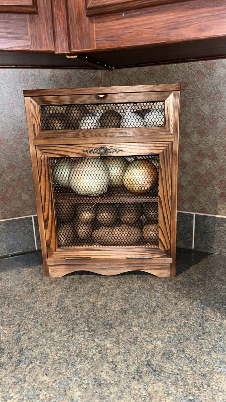 Ikee Design Free Assemble Wood Countertop Potato and Onion Storage Cabinet customer photo 1