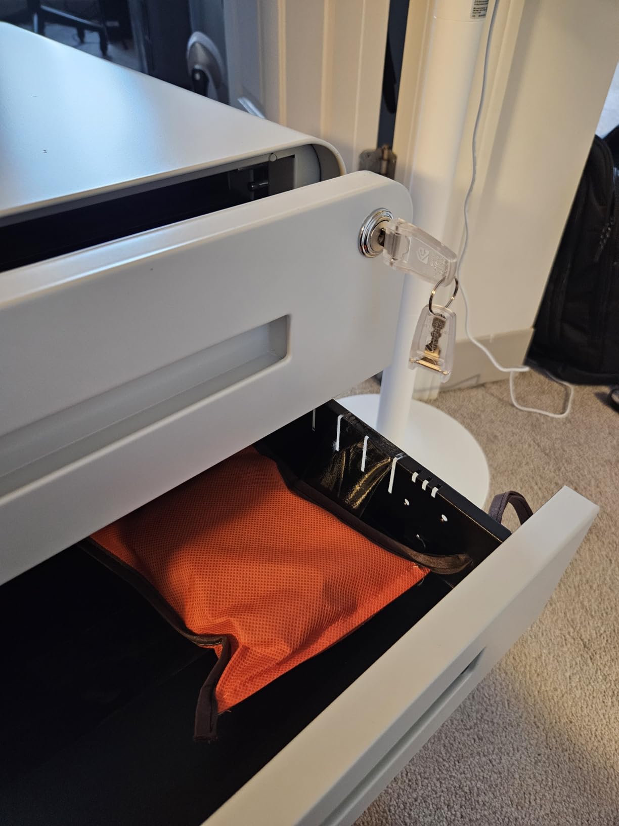MIIIKO Mobile File Cart with Lock, Rolling File Cabinet Hanging Letter/Legal Size with Lockable Sliding Cover, Office File Organizer on Wheels customer photo 2