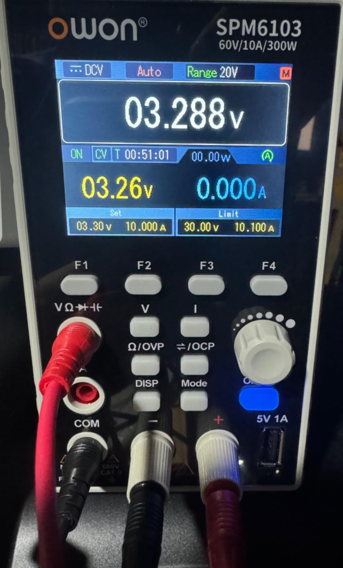 OWON SPM6103 2 in 1 Power & Multimeter (0-60V, 0-10A) DC Variable Power Supply with 2.8 inch LED, USB Interface Support SCPI, 4 1/2 Digital Multimeter customer photo 1