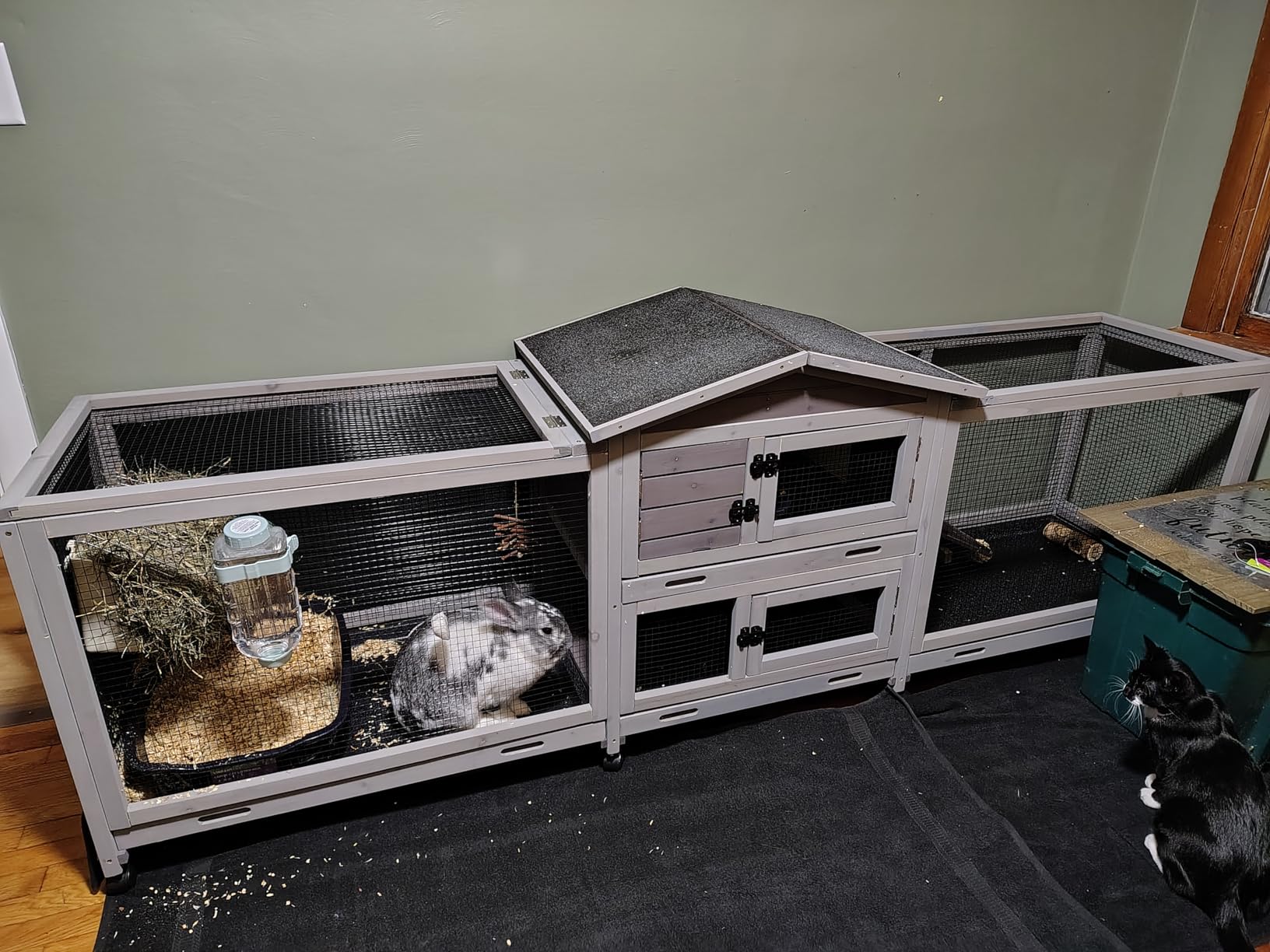 Aivituvin Rabbit Playpen Pet Pen Small Animal Cage with Waterproof Liner - Extension Playpen customer photo 1
