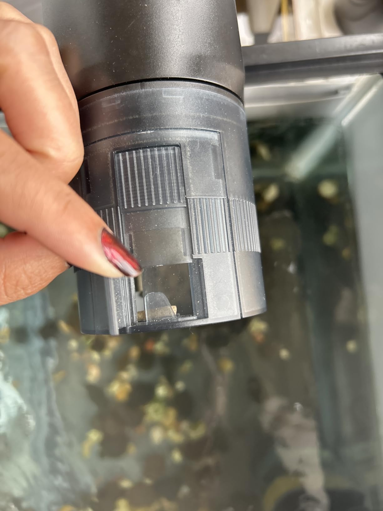 Automatic Fish Feeder Dispenser for Aquarium: 200ml Large Capacity Auto Feeders for Small Tank Turtle Betta Koi - Battery Food Feeding Timer for Flakes Pellet Vacation Weekend Day customer photo 1
