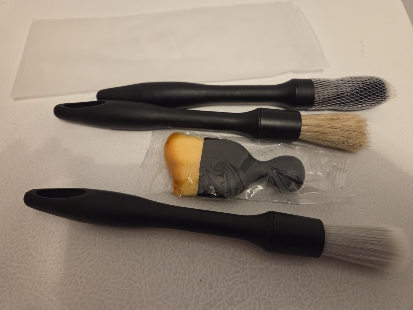 4 PCS Car Detailing Brush Set for Cleaning Interior or Exterior, Boars Bristle Detailing Brushes, Dusting Cleaning Supplies, Tool for Emblem, Air Vents, Wheels, Leather Upholstery Seat customer photo 1