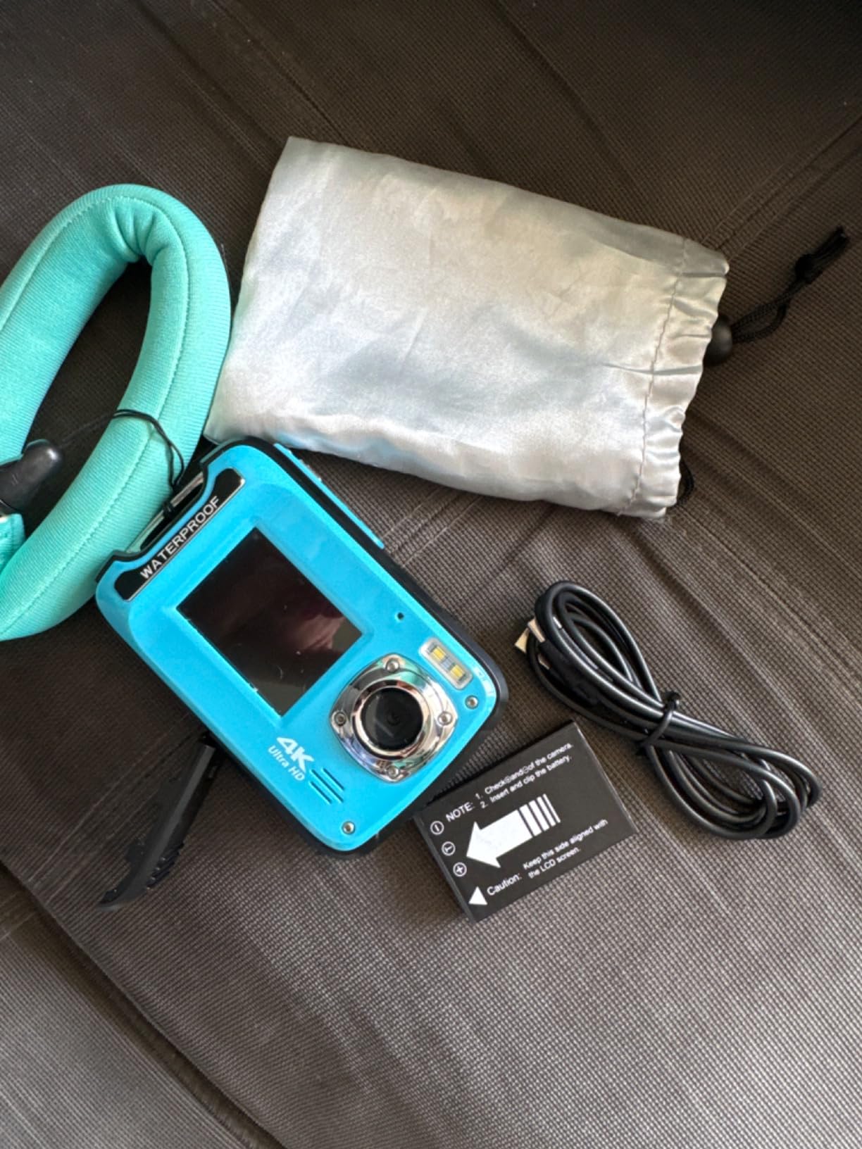 Underwater Camera 4K 48MP Autofocus Selfie Dual Screen Waterproof Camera with Floating Strap and 32GB Card, 17FT Compact Waterproof Digital Camera, Fill Light Underwater Camera for Snorkeling customer photo 2