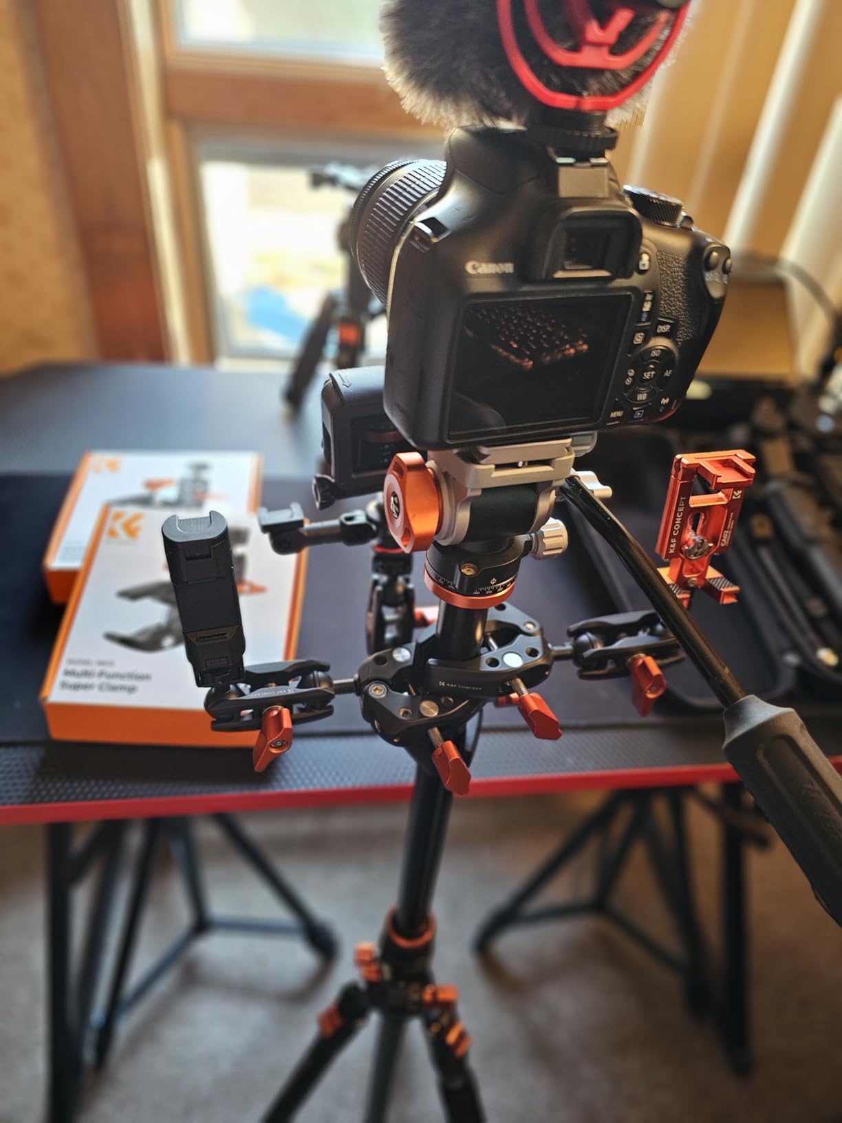 K&F CONCEPT 90''/230cm Horizontal Fluid Head Camera Tripod customer photo 2
